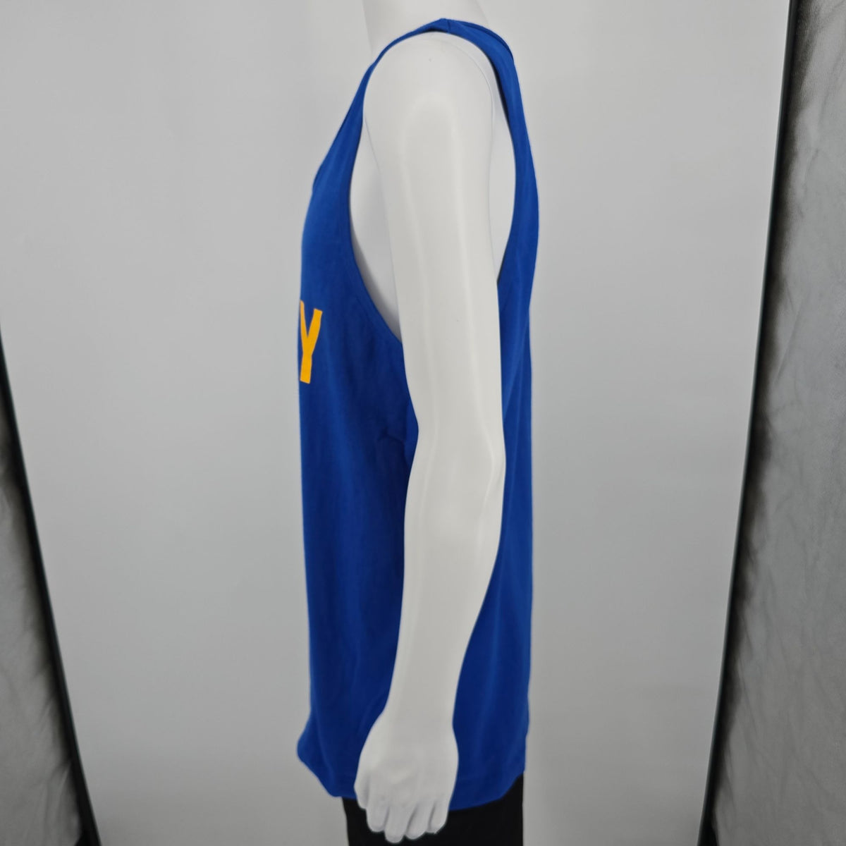Vintage 1990s Fruit of the Loom "Navy" Royal Blue Made in USA Tank Top (L)