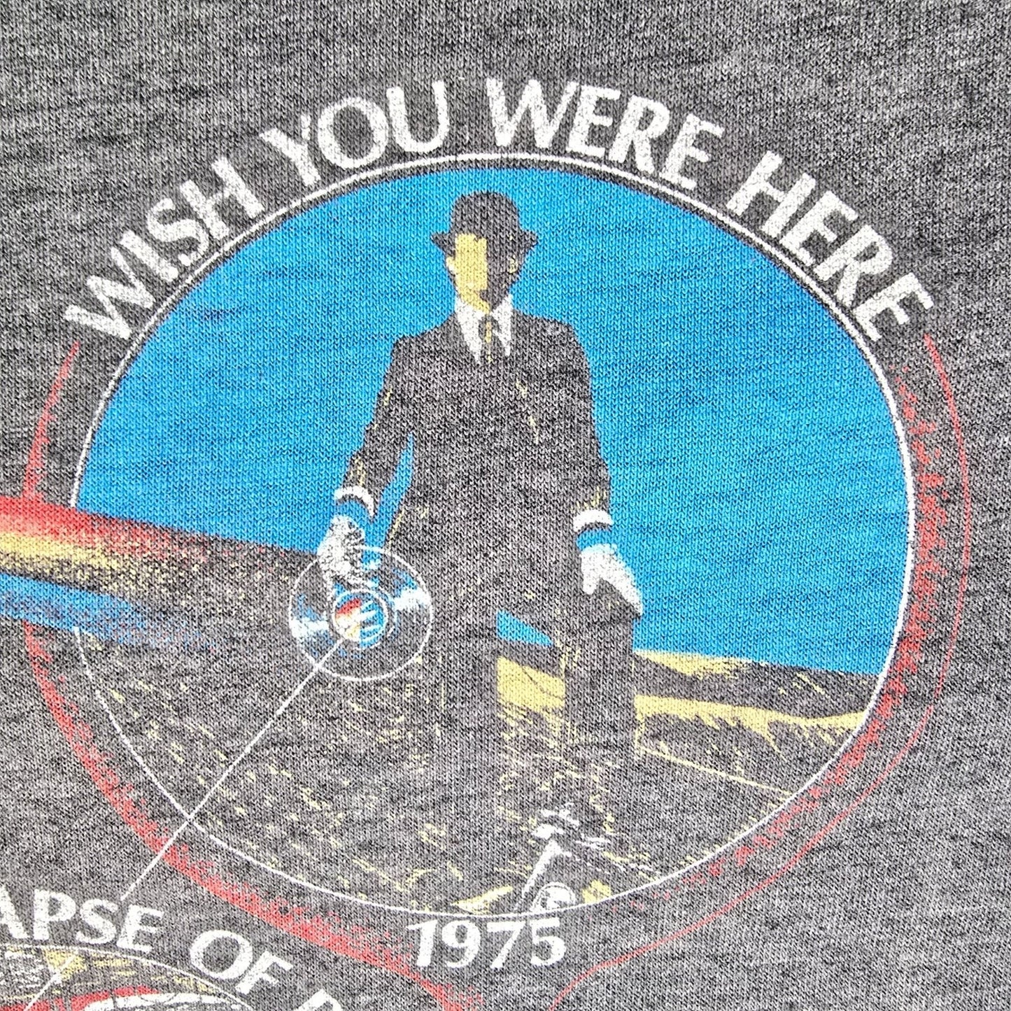 Distressed Vintage 1987 Pink Floyd A Momentary Lapse of Reason Gray T-Shirt (M)