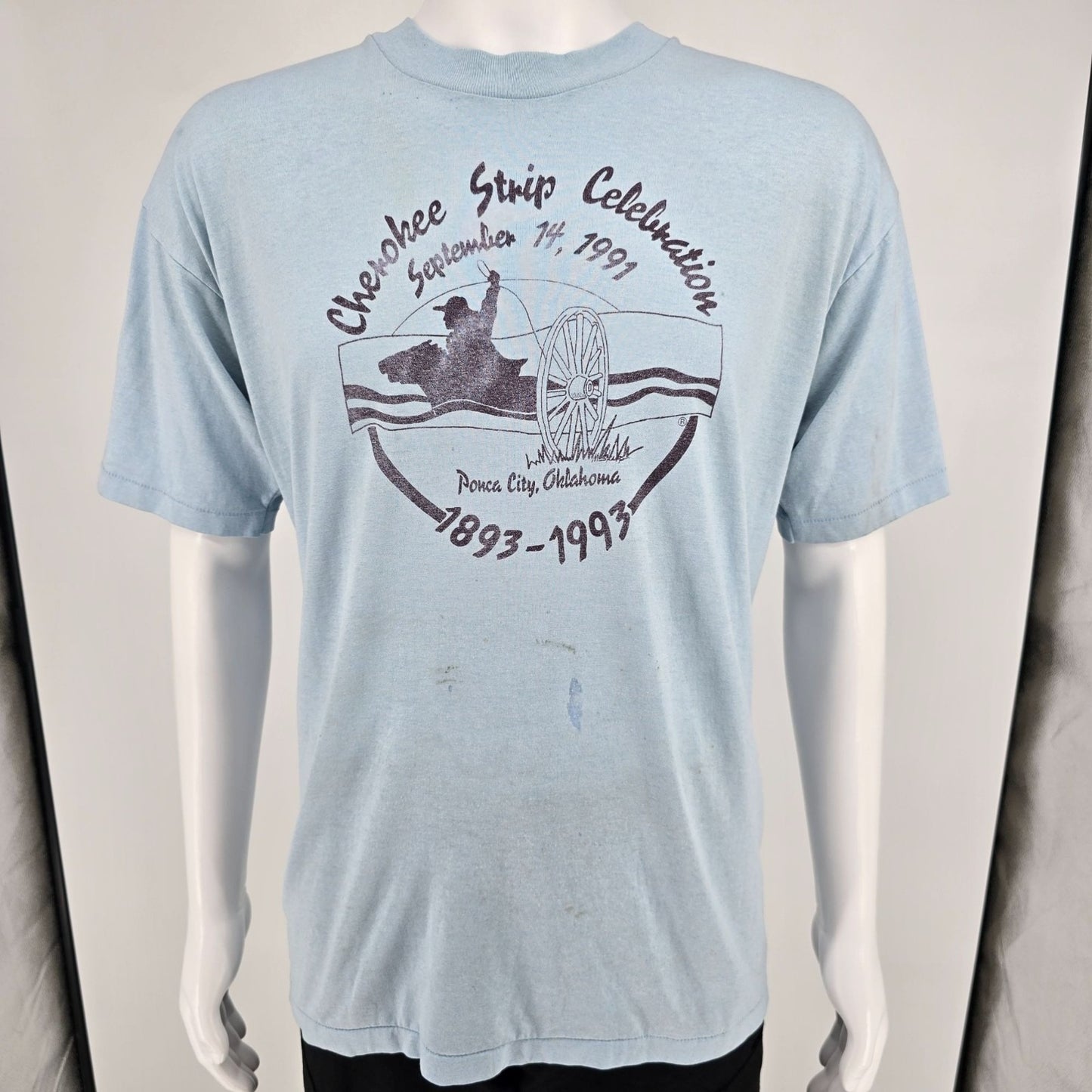 Vintage 1991 Cherokee Strip Celebration Ponca City, Oklahoma T-Shirt (XL)
