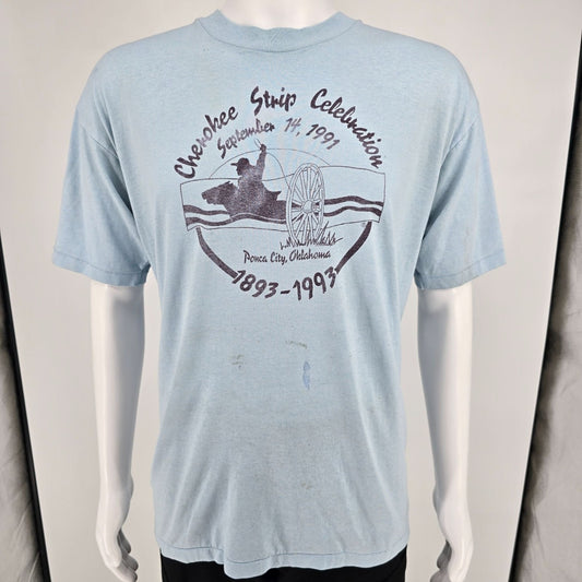 Vintage 1991 Cherokee Strip Celebration Ponca City, Oklahoma T-Shirt (XL)