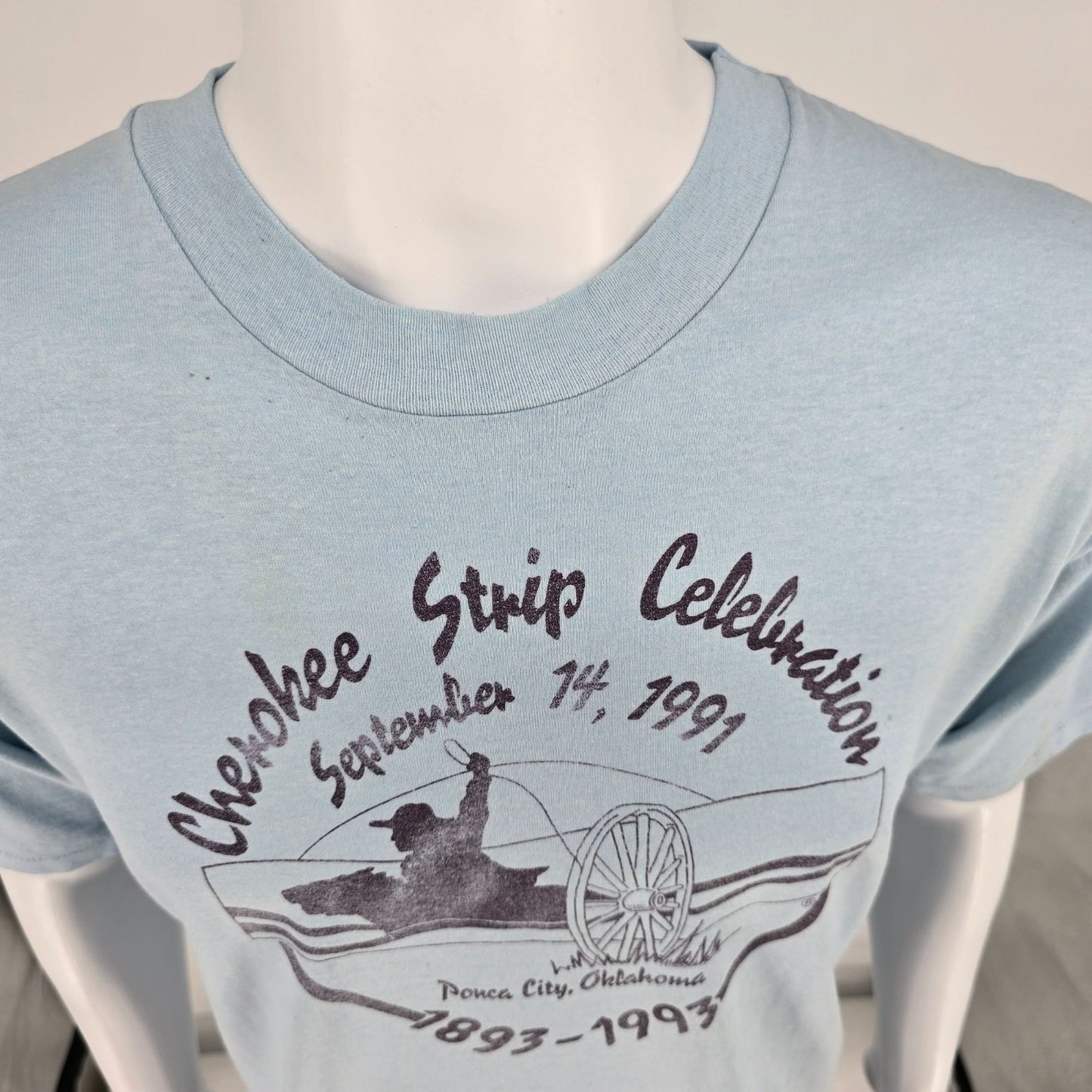Vintage 1991 Cherokee Strip Celebration Ponca City, Oklahoma T-Shirt (XL)