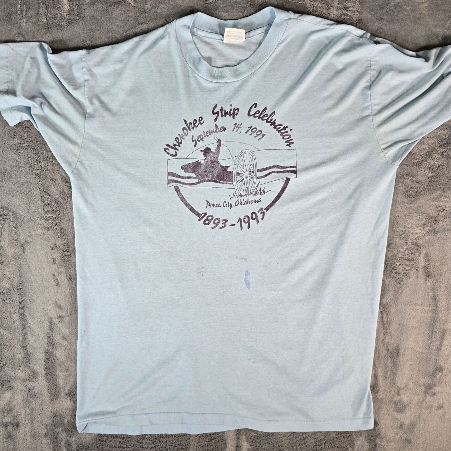 Vintage 1991 Cherokee Strip Celebration Ponca City, Oklahoma T-Shirt (XL)