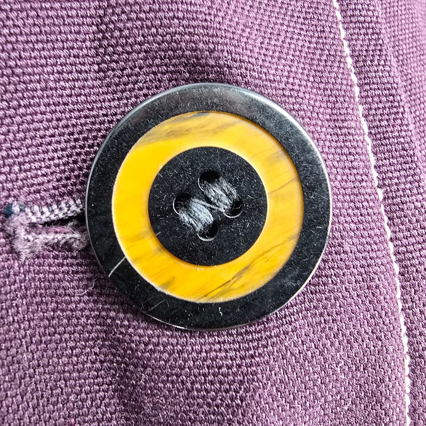 Vintage 1960s Misty Harbor Women's Plum Double-Breasted Mod Trench Coat (12p/L)