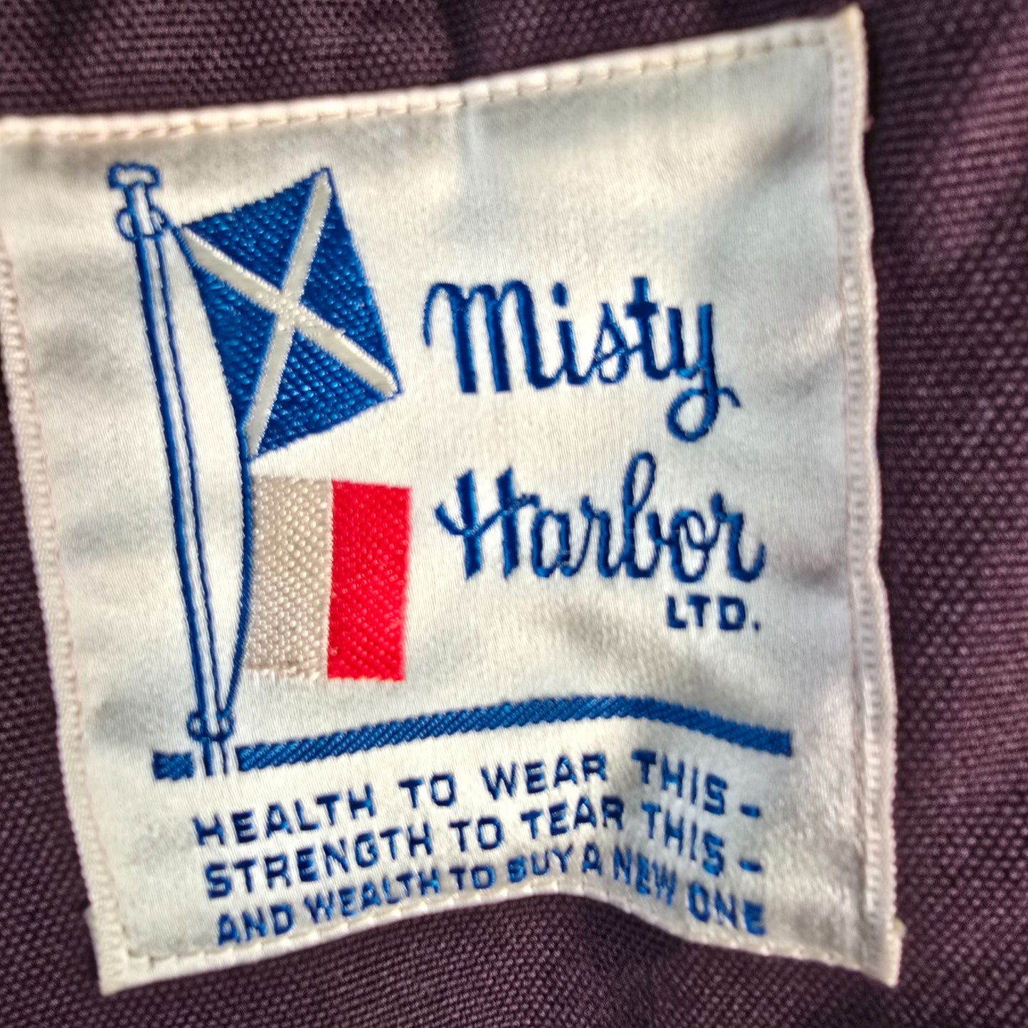 Vintage 1960s Misty Harbor Women's Plum Double-Breasted Mod Trench Coat (12p/L)