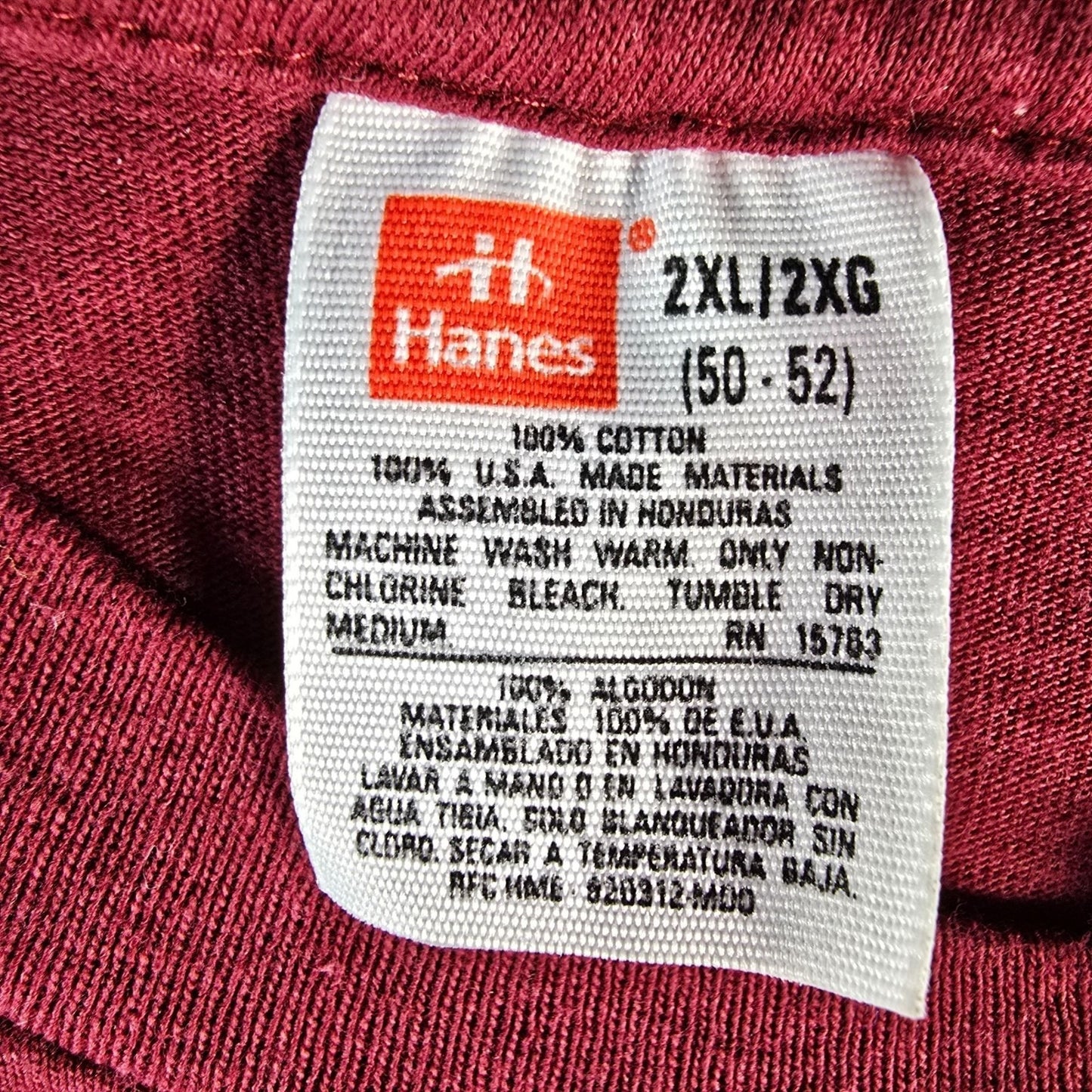 Vintage 1990s Hanes DIY Hand-Painted Butterfly & Flowers Pocket T-Shirt (XL)