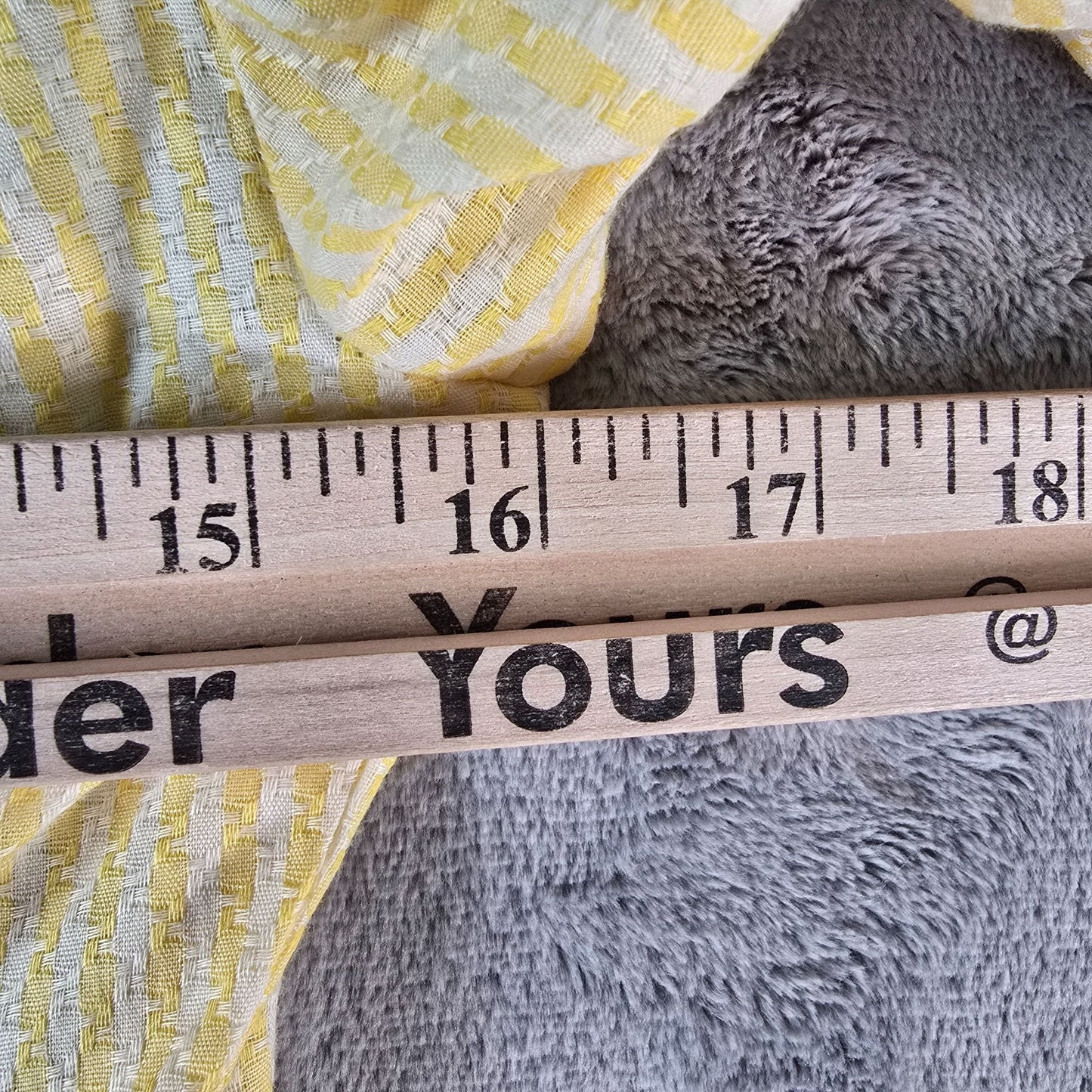 Vintage Early 1970s Yellow/White Striped Puff Sleeve Mock Neck Maxi Dress (S)