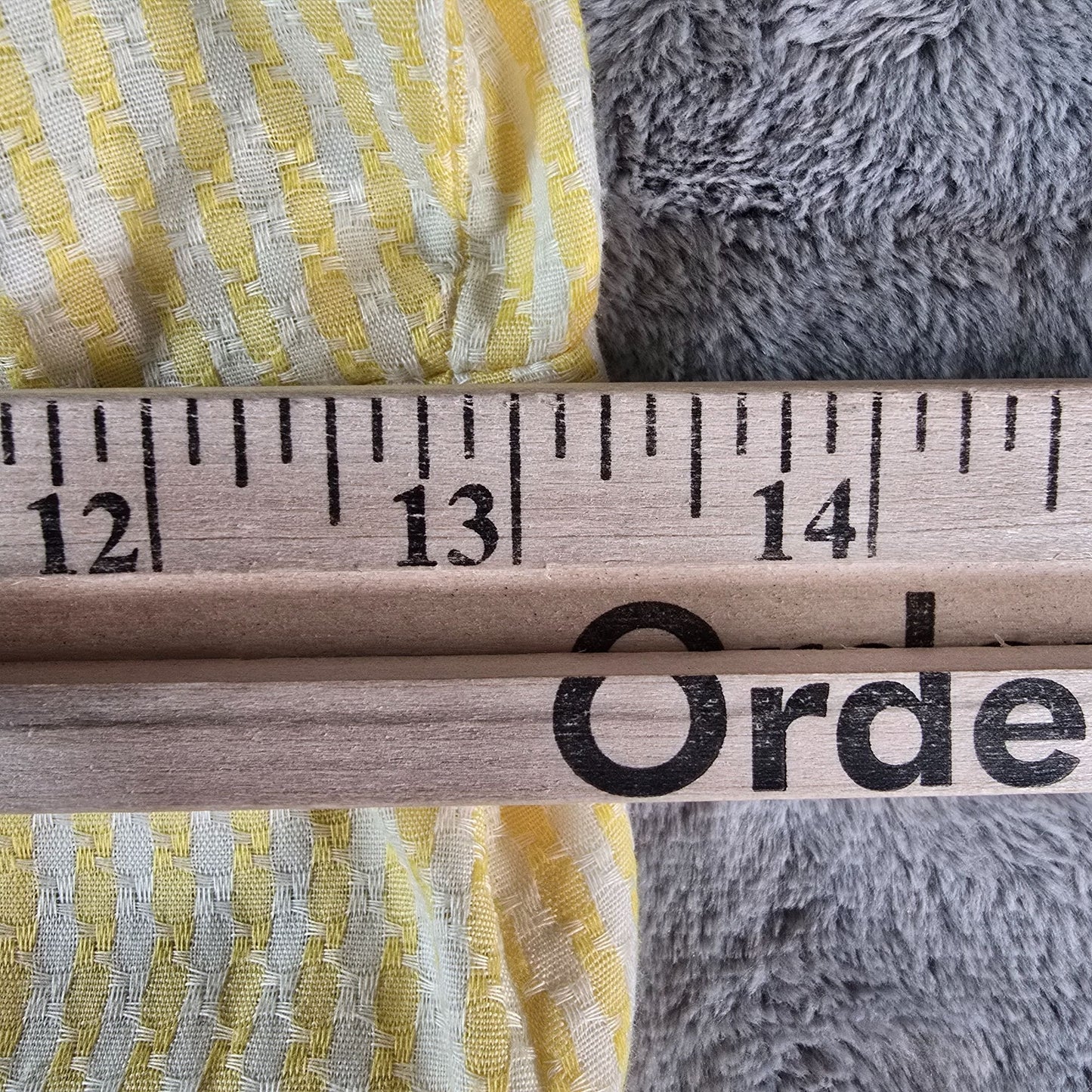 Vintage Early 1970s Yellow/White Striped Puff Sleeve Mock Neck Maxi Dress (S)