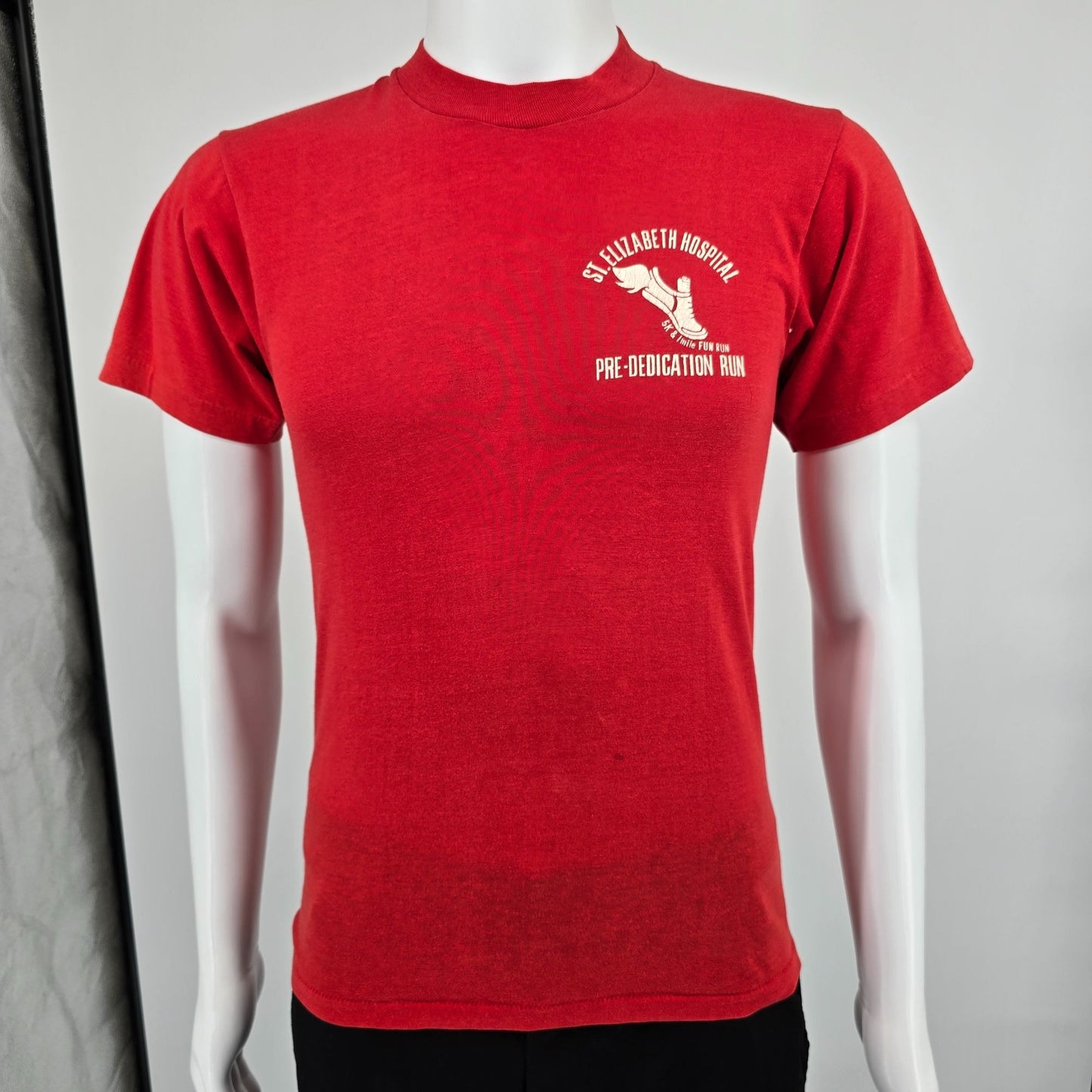 Vintage 1980s St. Elizabeth Hospital Danville Illinois 5K Run T-Shirt (S)