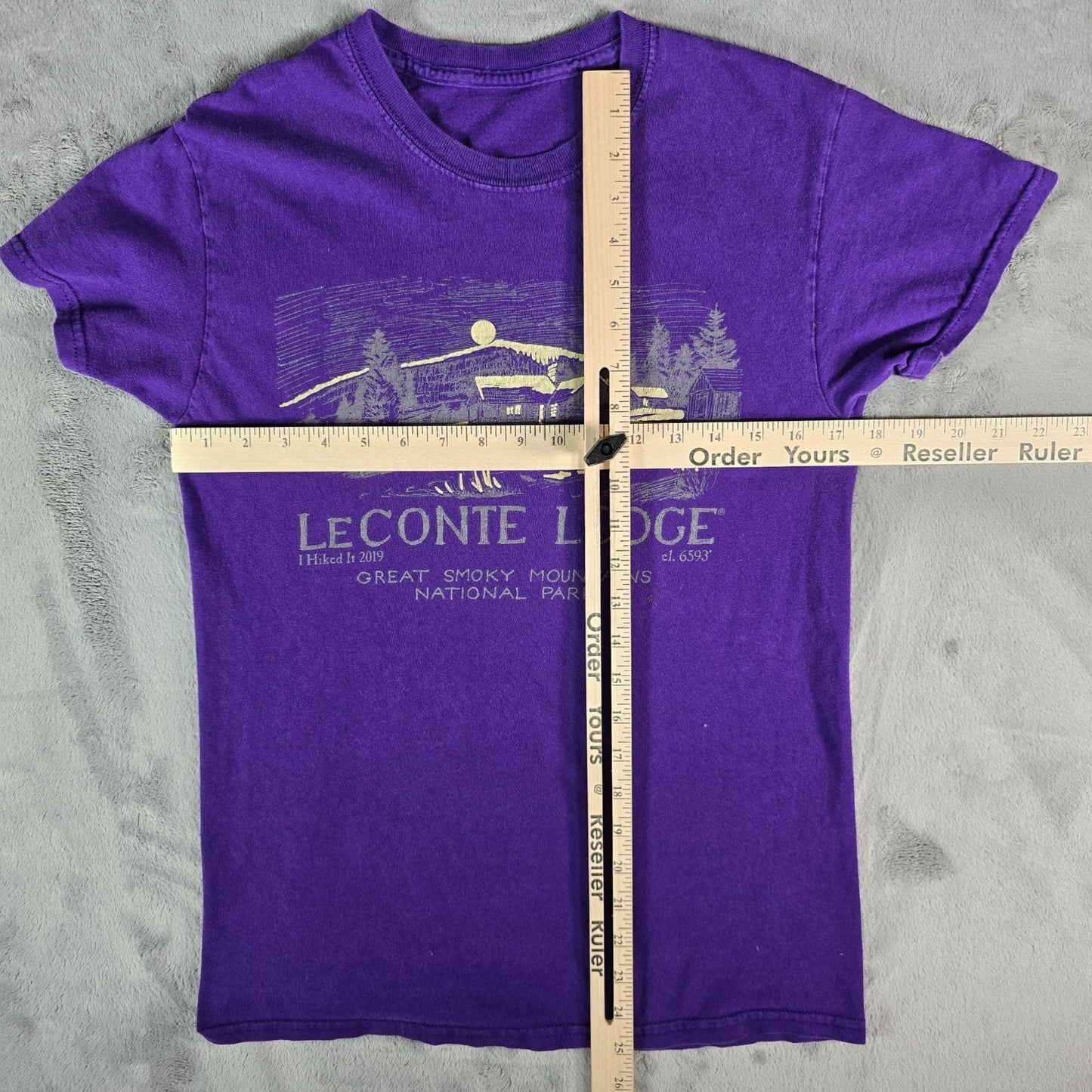 2019 Great Smoky Mountains National Park LeConte Lodge Purple T-Shirt (S) *Fair