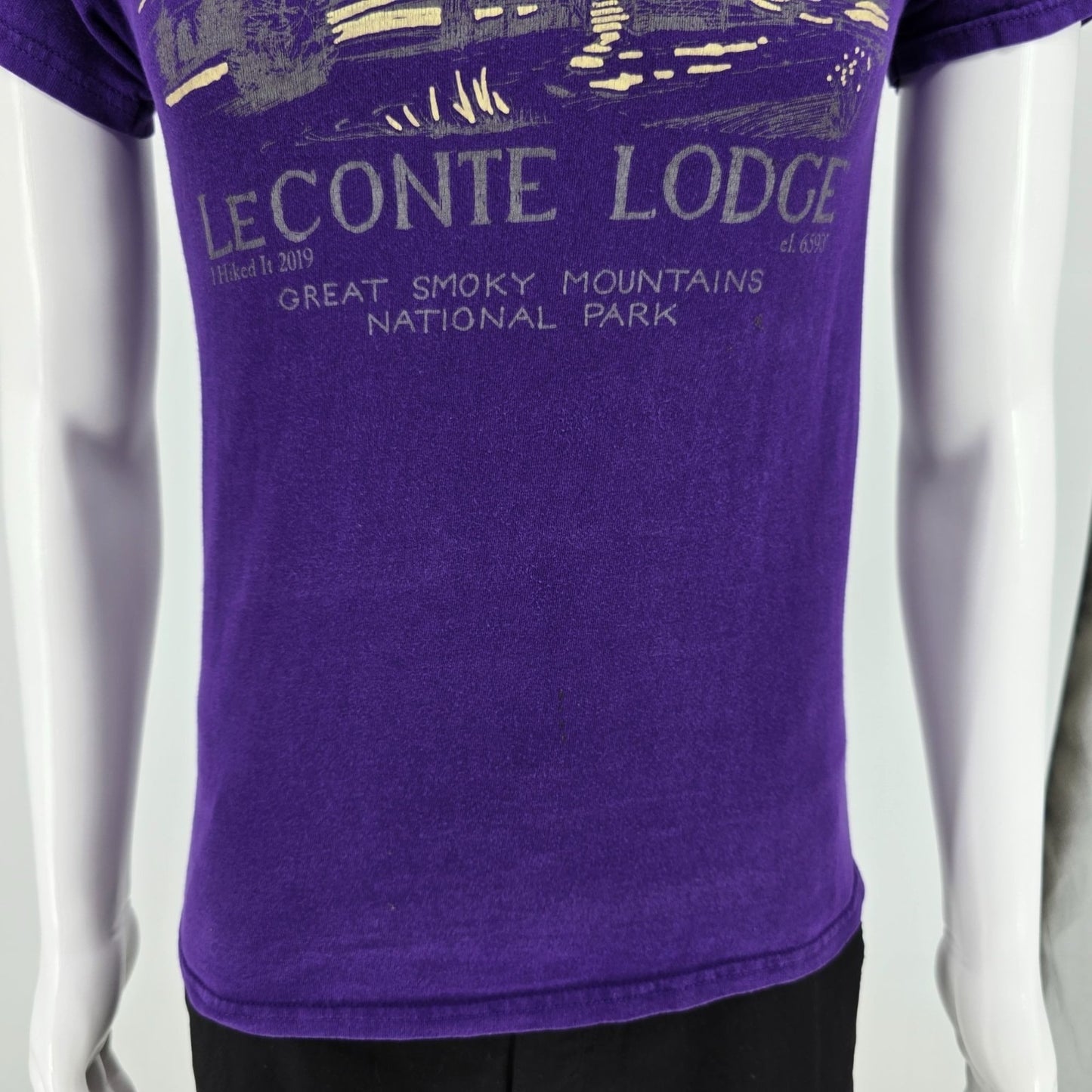 2019 Great Smoky Mountains National Park LeConte Lodge Purple T-Shirt (S) *Fair