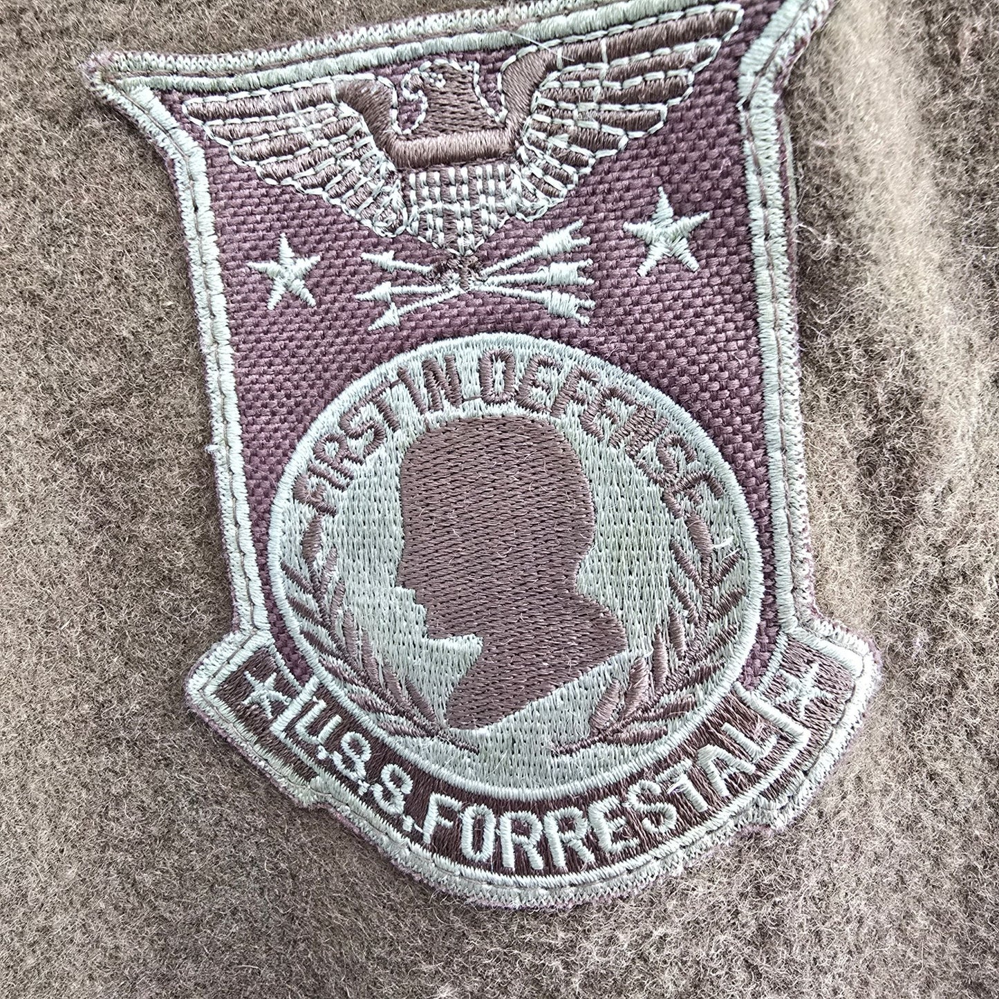 2010s Schott Drab Olive Green Vietnam Tribute Wool Blend Navy Peacoat (3XL)