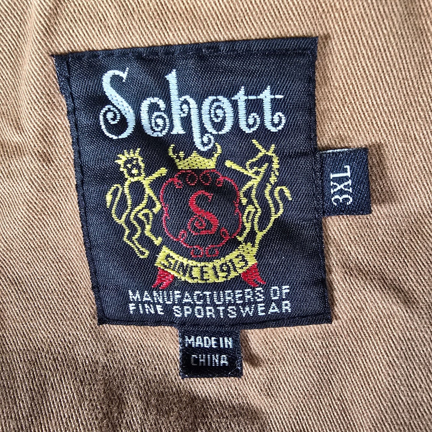 2010s Schott Drab Olive Green Vietnam Tribute Wool Blend Navy Peacoat (3XL)