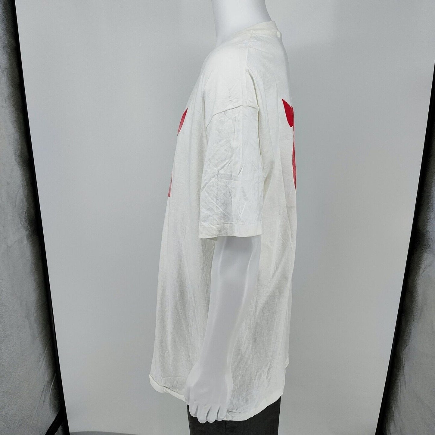 Vintage 90s Single-Stitch Hanes Beefy-T "Do The Pig"  White Graphic T-Shirt (XL)