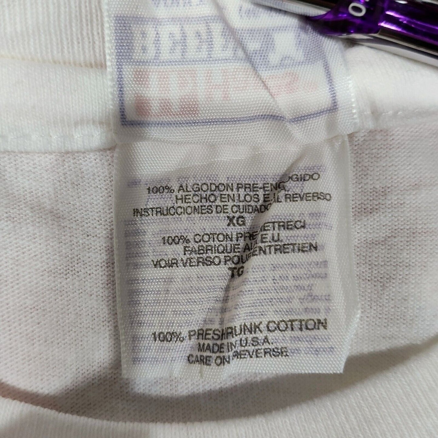 Vintage 90s Single-Stitch Hanes Beefy-T "Do The Pig"  White Graphic T-Shirt (XL)