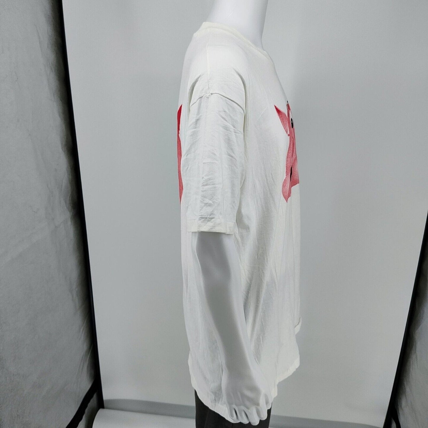 Vintage 90s Single-Stitch Hanes Beefy-T "Do The Pig"  White Graphic T-Shirt (XL)