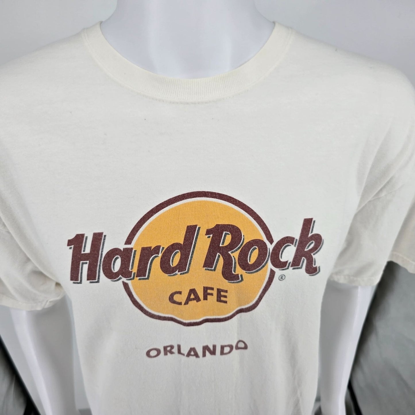Vintage Y2K/ Early 2000s Hard Rock Cafe Orlando Motorola Logo White T-Shirt (XL)