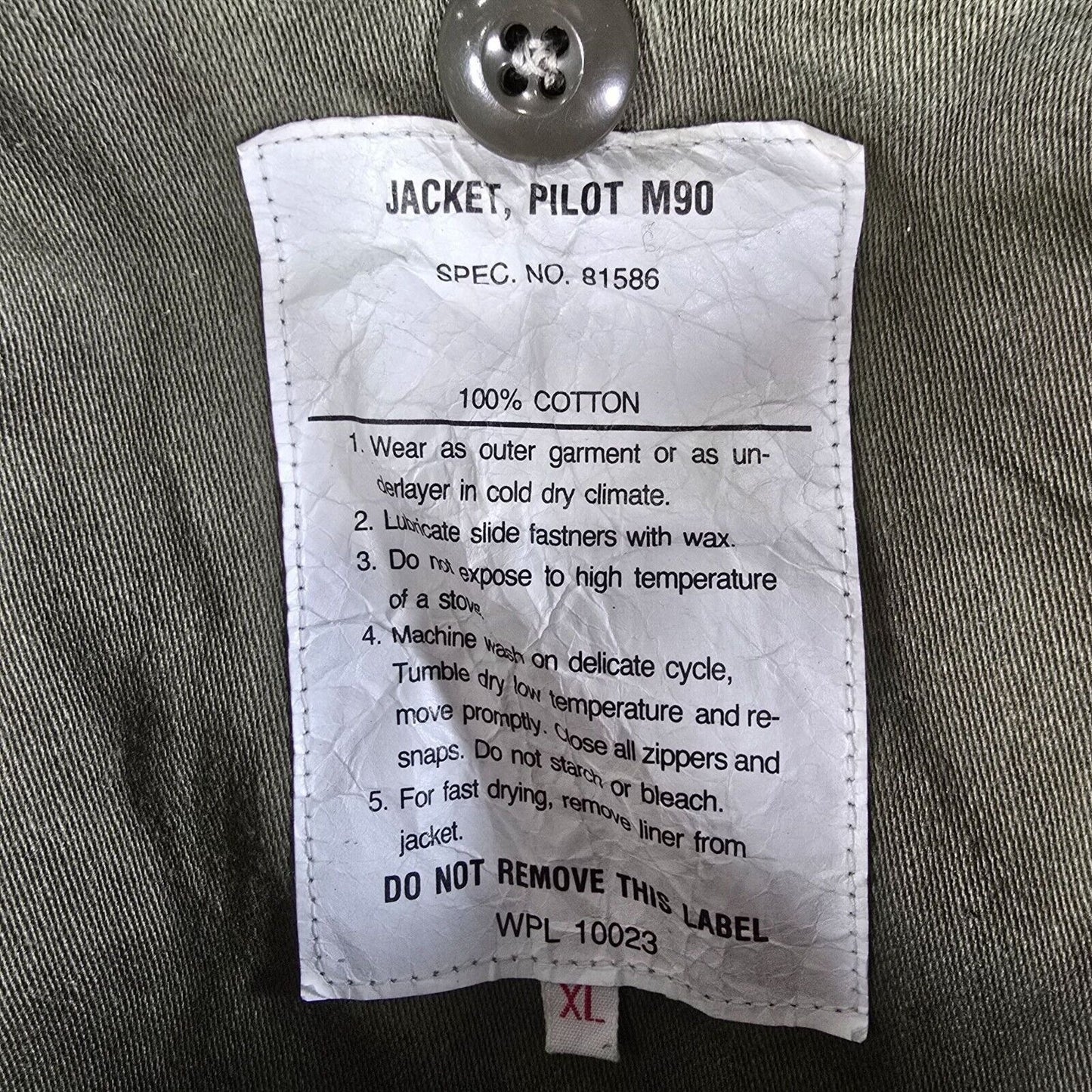 Vintage Spiewak & Sons Olive Green M90 Pilot Jacket w/ Detachable Lining (XL)