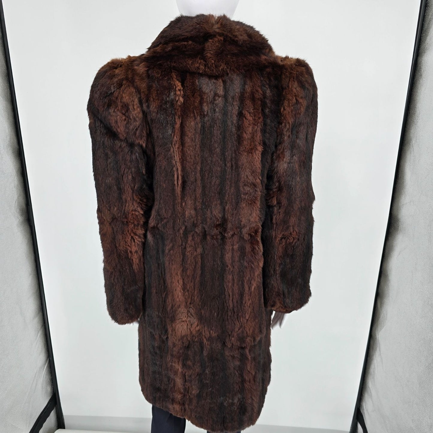 Damaged Vintage 1950s Mahogany Brown Mink? Fur Coat for Upcycling/Projects (XS)