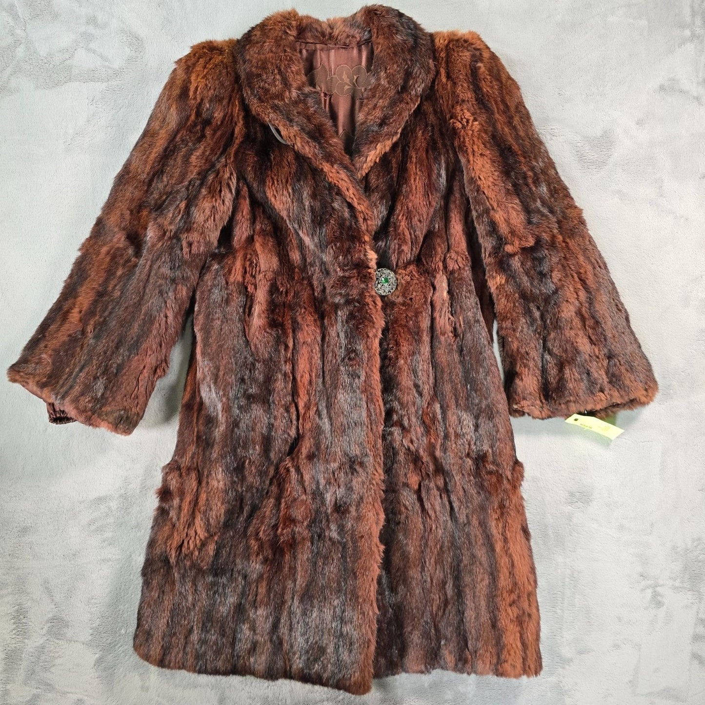 Damaged Vintage 1950s Mahogany Brown Mink? Fur Coat for Upcycling/Projects (XS)