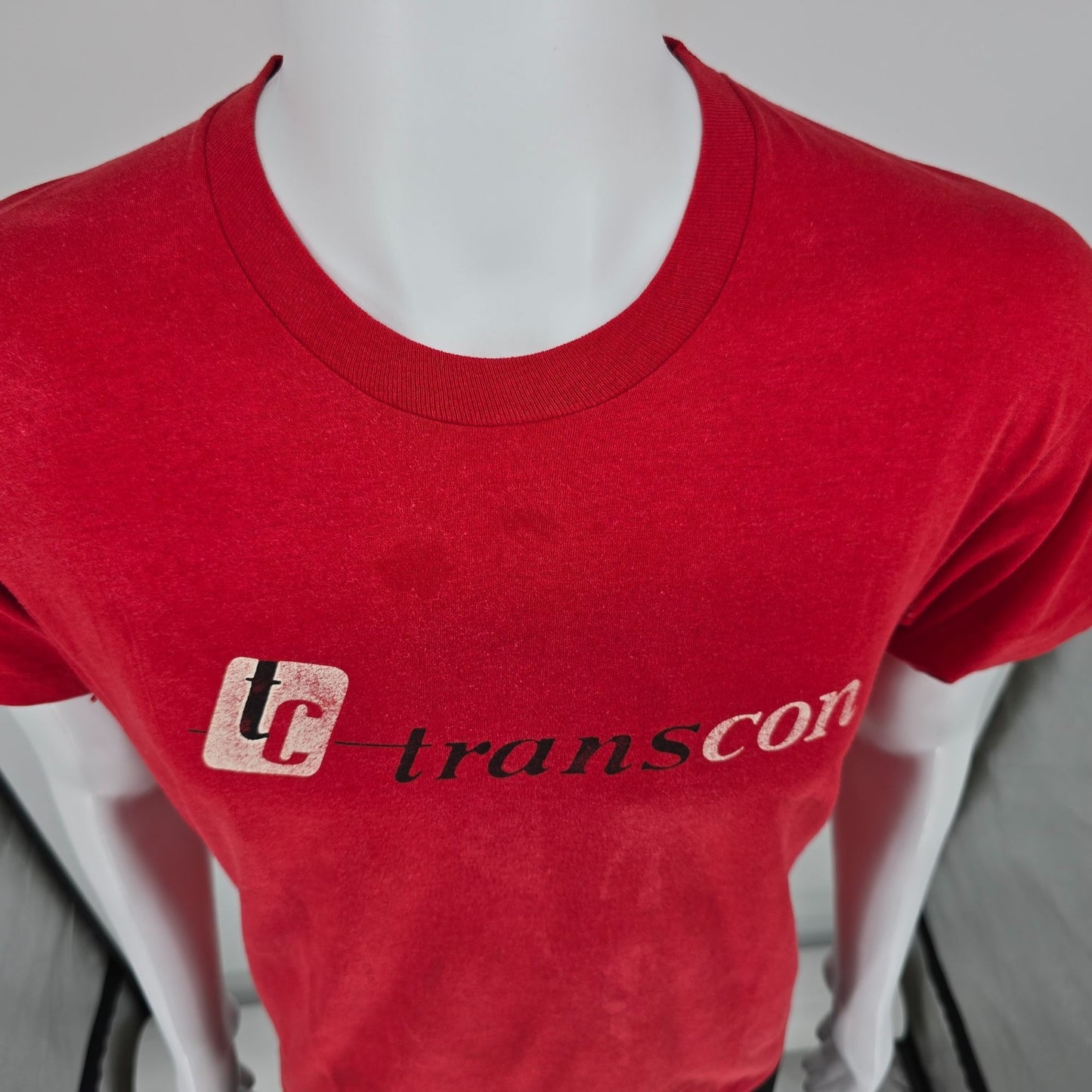 Distressed Vintage 1980s Screen Stars Transcon Lines Trucking Company T-Shirt -L
