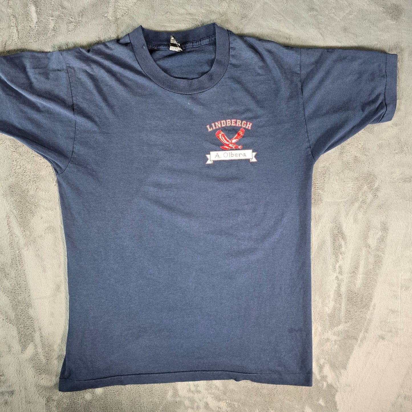 Vintage 1990s Lindbergh Eagles Renton, Washington "A. Olbera" T-Shirt (L)