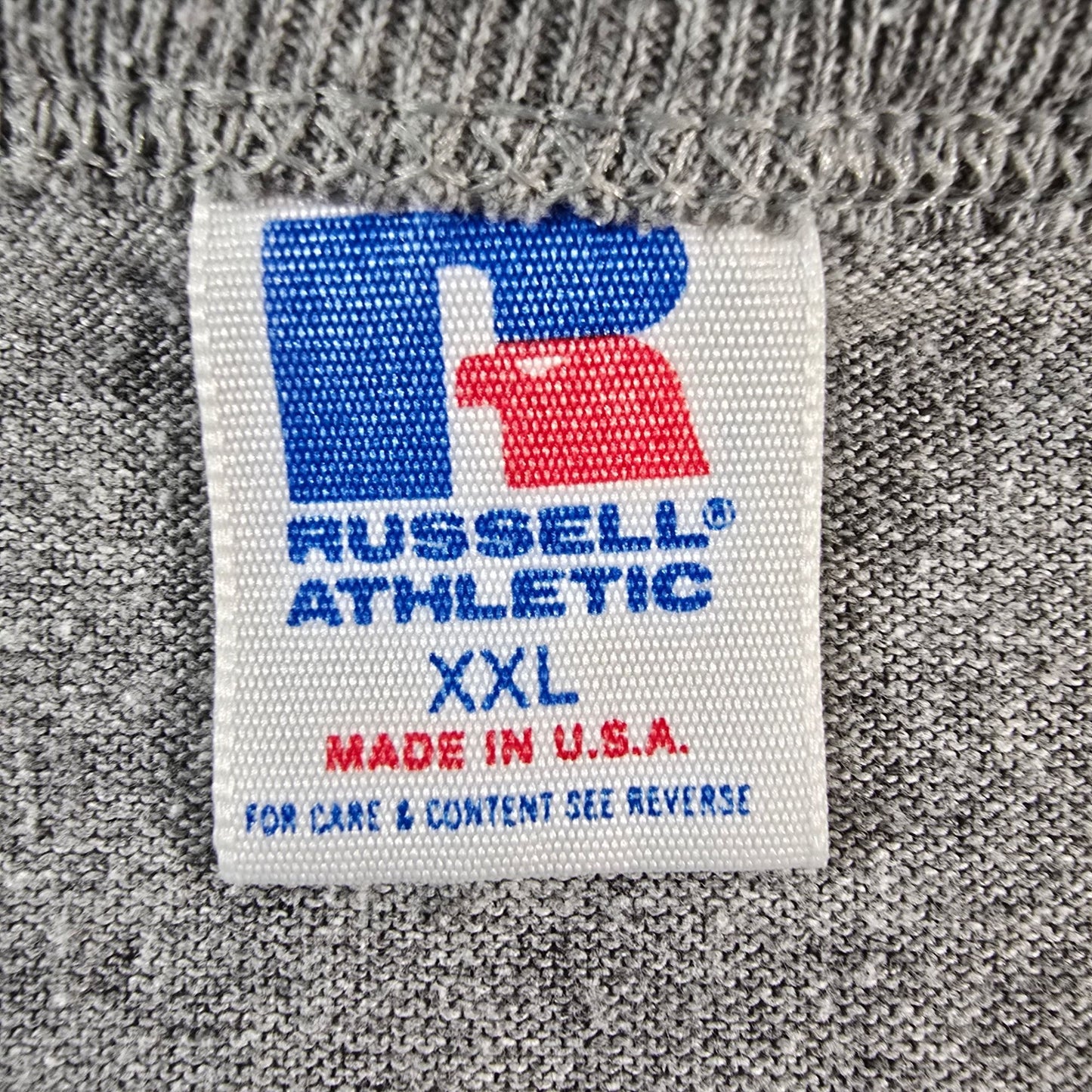 Vintage 1998 Russell Athletic Heather Gray Hillcrest Baseball T-Shirt (XXL)