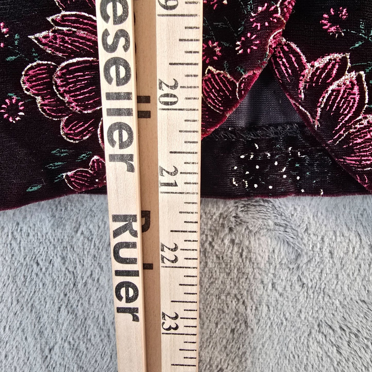 Vintage 1990s J.B.T. Sport by Fritzi Floral Velvet Jacket (Petite Medium)