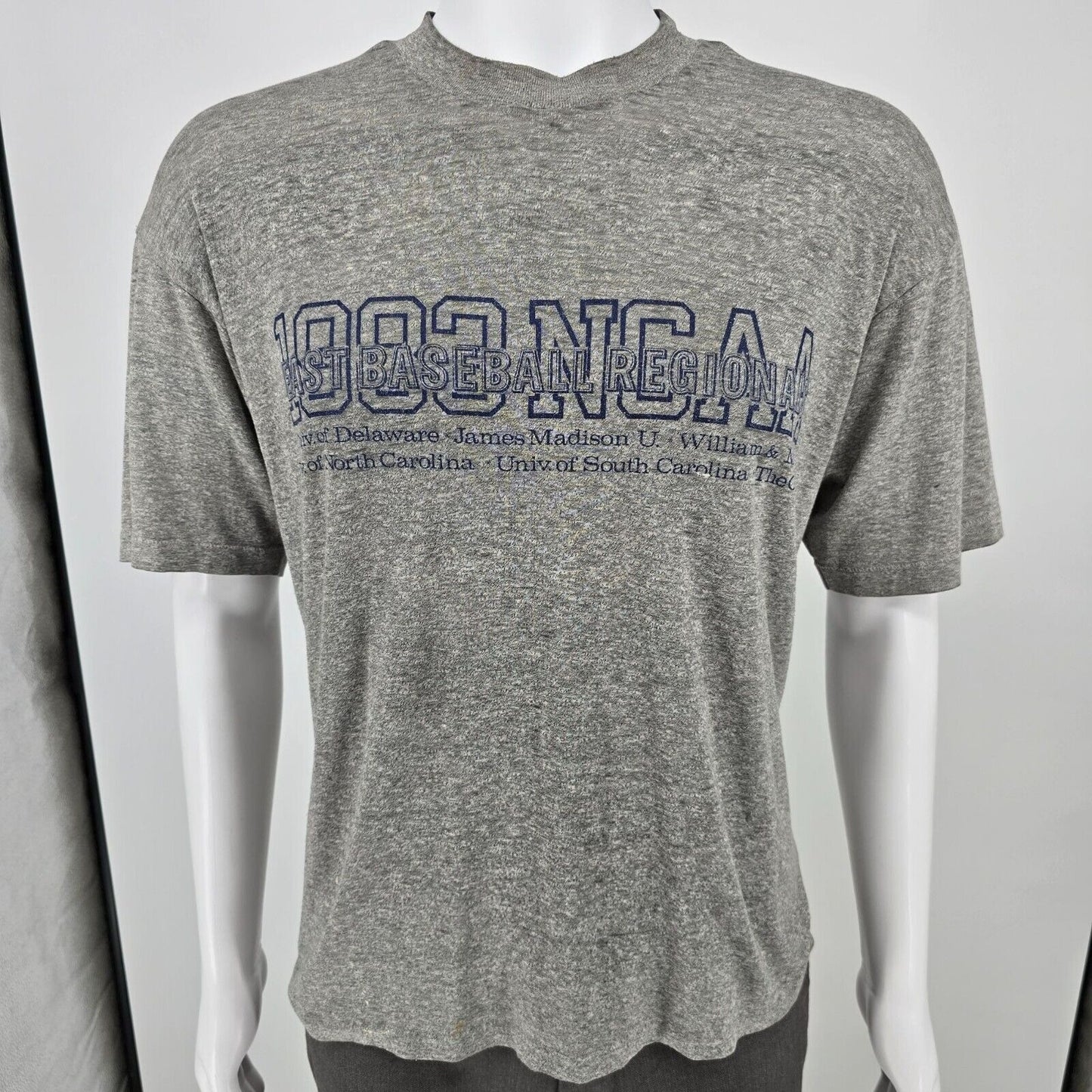 Vintage 1983 NCAA East Baseball Regionals Coca Cola "Coke Is It!" T-Shirt (L)
