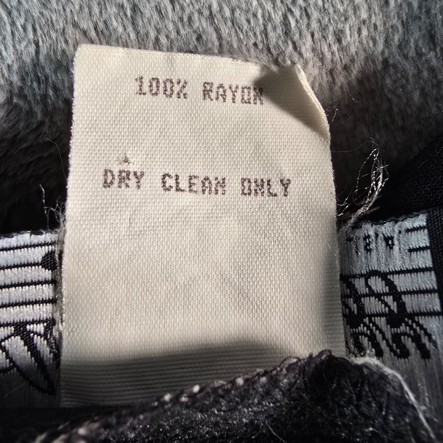 Vintage 1990s All That Jazz Black Floral Rayon Fit and Flare Mini Dress (S)