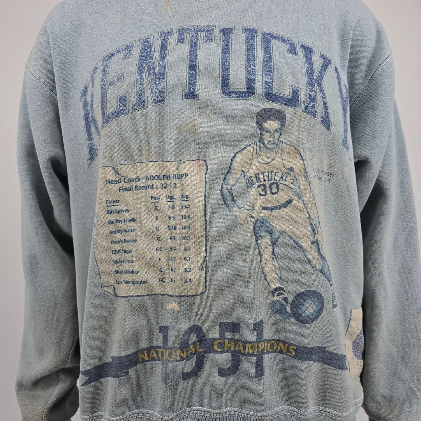 Vintage 1990s College Basketball Kentucky 1951 National Champions Sweatshirt (L)
