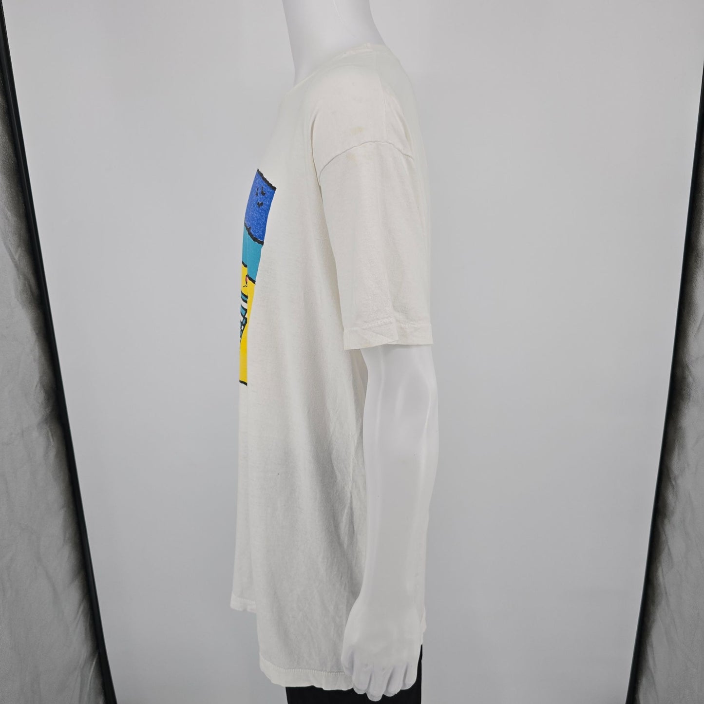 Vintage 1980s Deborah Sorrentino Lesbian Beach Scene Wearable Art T-Shirt XL/XXL