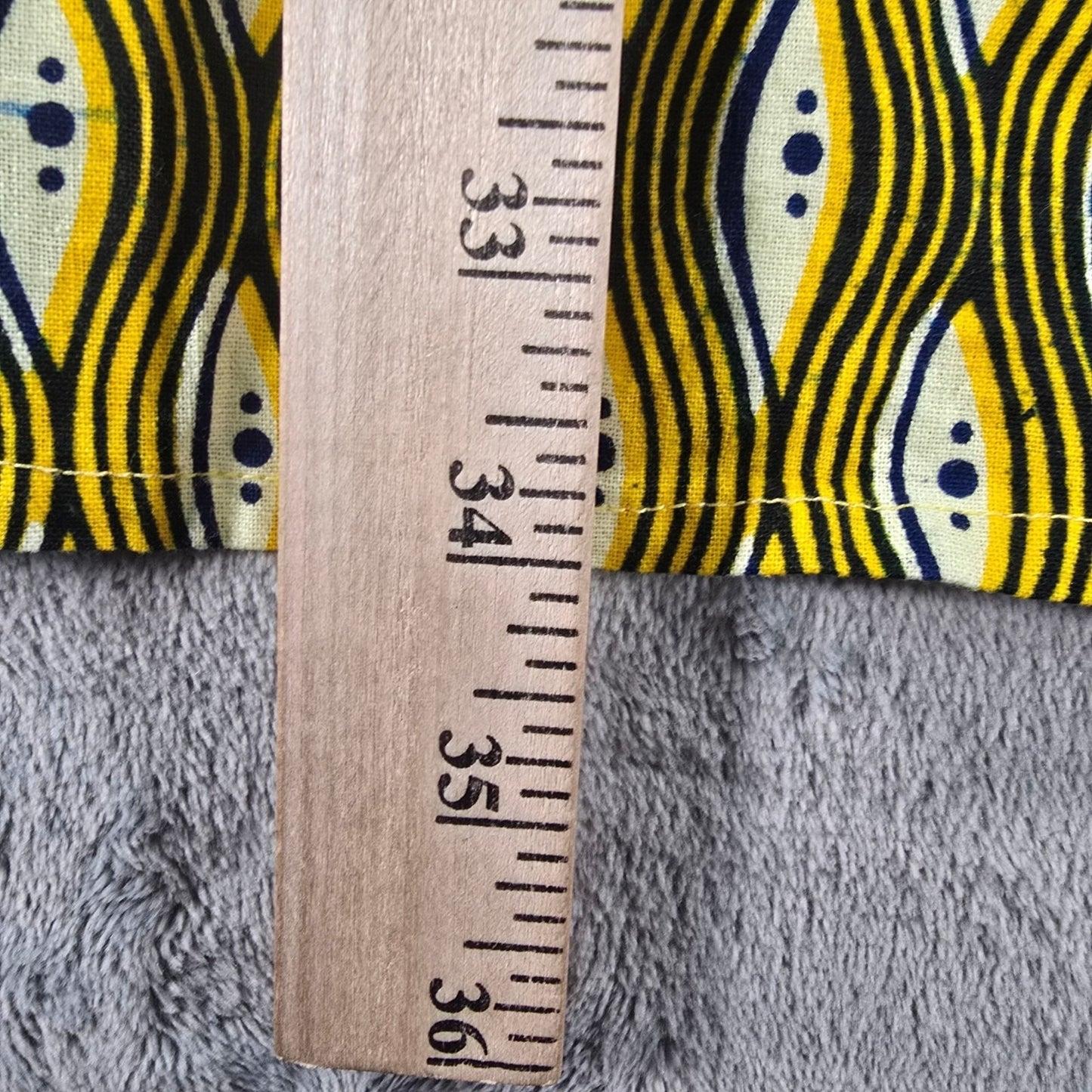 Vintage 1990s Neelam Yellow/Black/White Cotton Dashiki Tunic Dress/Top (OS)