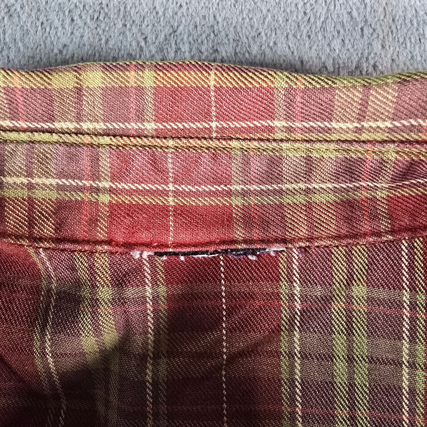Vintage 1990s Plaid Long-Sleeve Button Front Grunge Shirt Dress (Size 12/L)