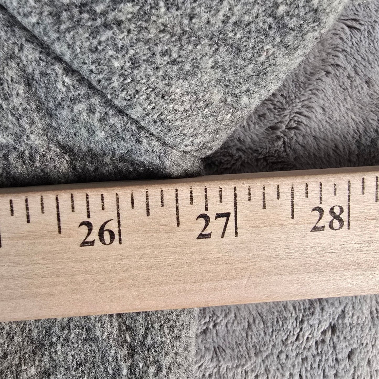 Distressed Vintage 1980s Alorna Petite Gray Wool Blend Long Coat (XXL/XXXL)