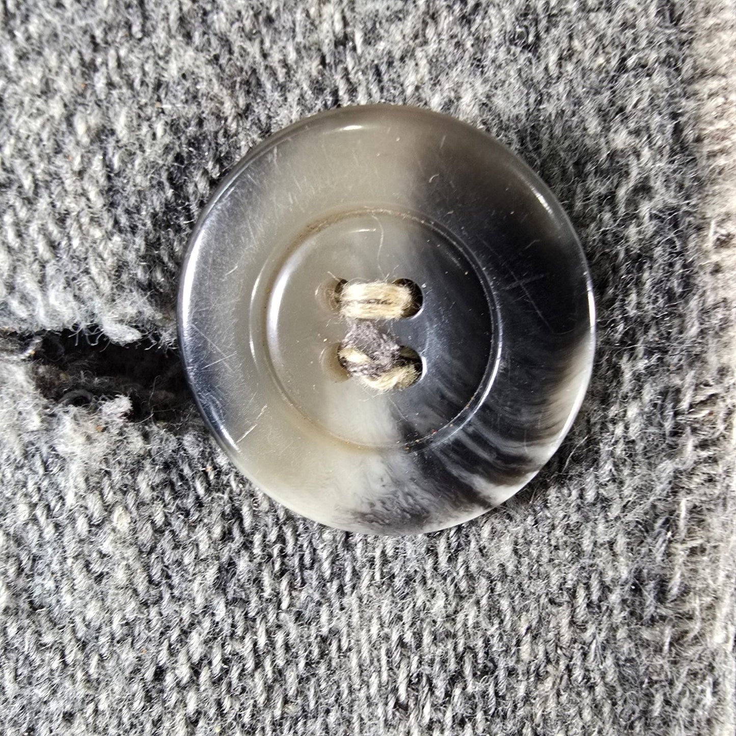 Distressed Vintage 1980s Alorna Petite Gray Wool Blend Long Coat (XXL/XXXL)