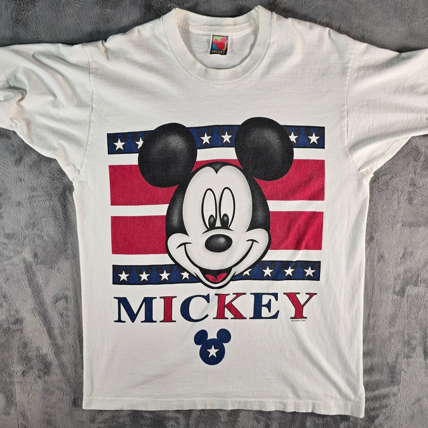 Vintage 1990s Disney Mickey Unlimited by Jerry Leigh Patriotic T-Shirt (XL)