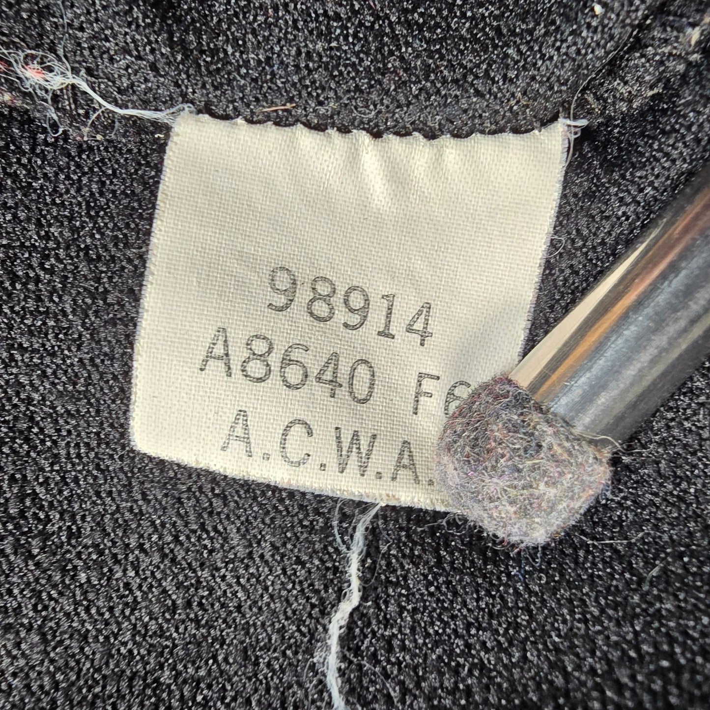 Vintage 1970s Arrow Carlton Crepe Black Rainbow Stitch Polyester Disco Shirt (M)