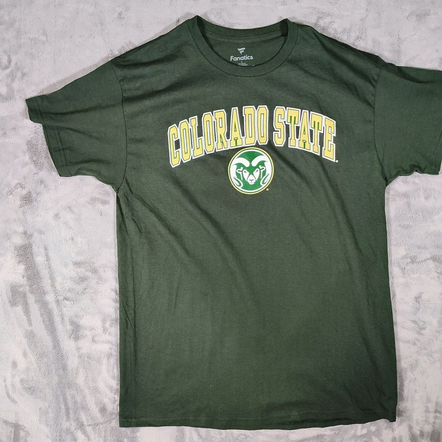 Fanatics Colorado State Rams Logo Green Graphic T-Shirt (Large)