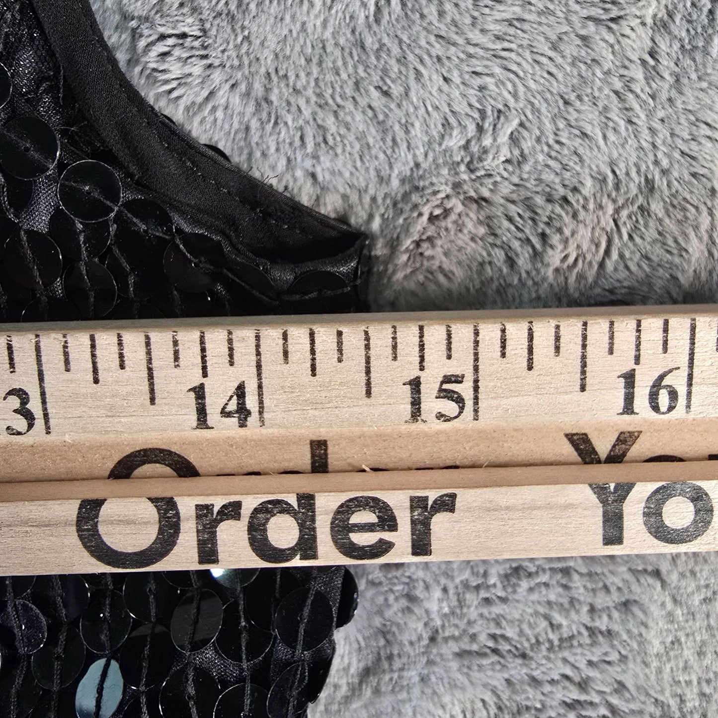 Vintage Y2K Nightline by Della Fougali Black Sequin Sheathe Dress (XS)