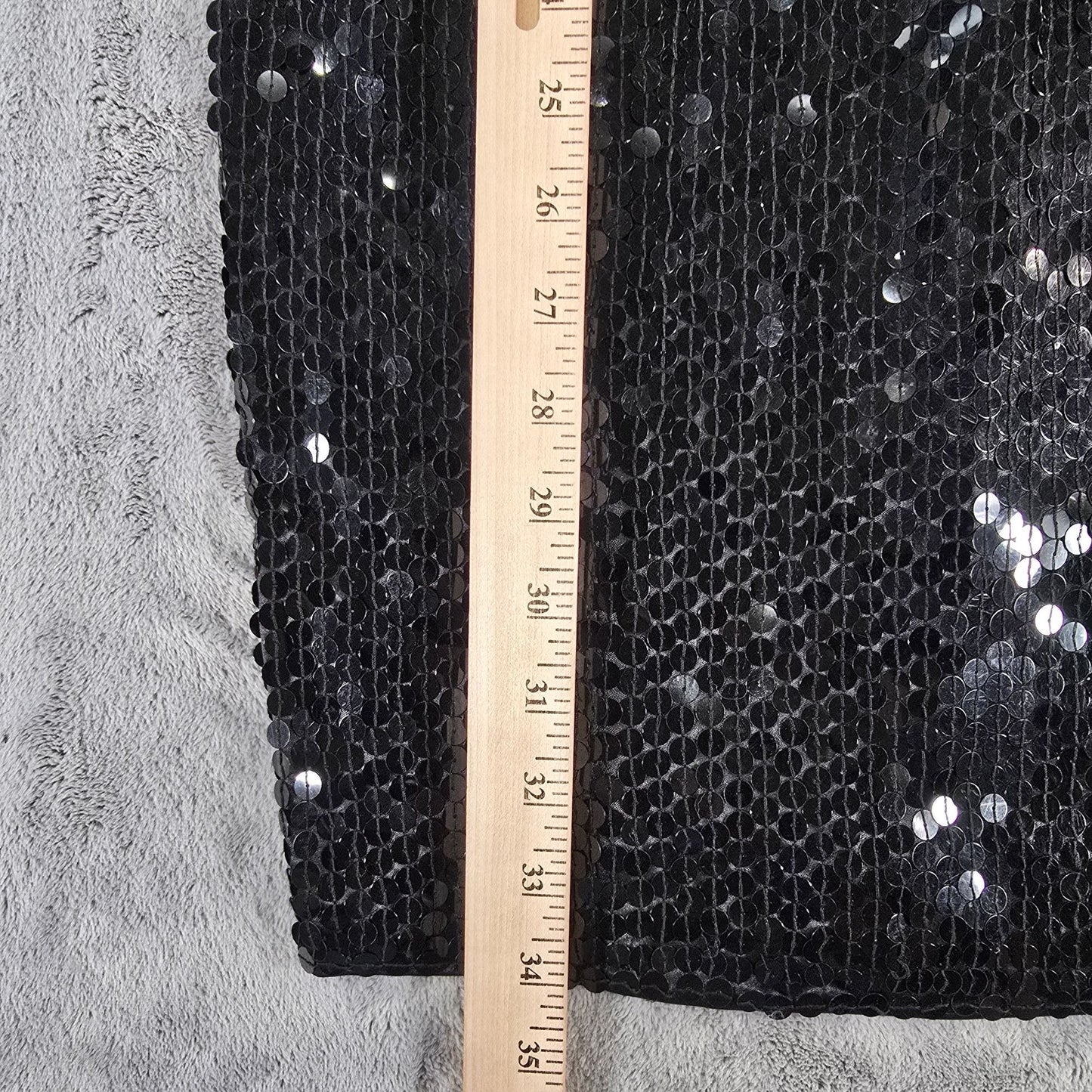 Vintage Y2K Nightline by Della Fougali Black Sequin Sheathe Dress (XS)