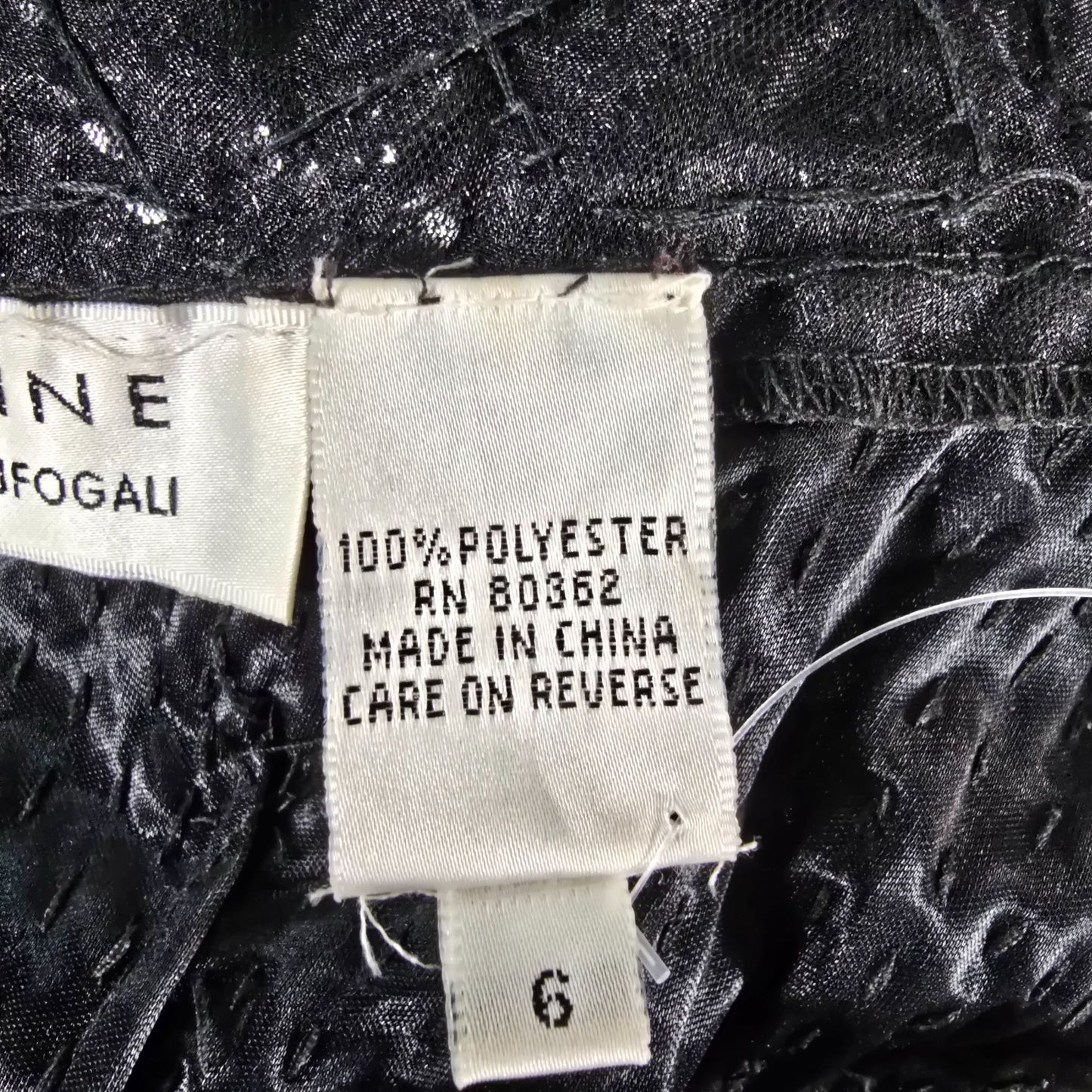 Vintage Y2K Nightline by Della Fougali Black Sequin Sheathe Dress (XS)