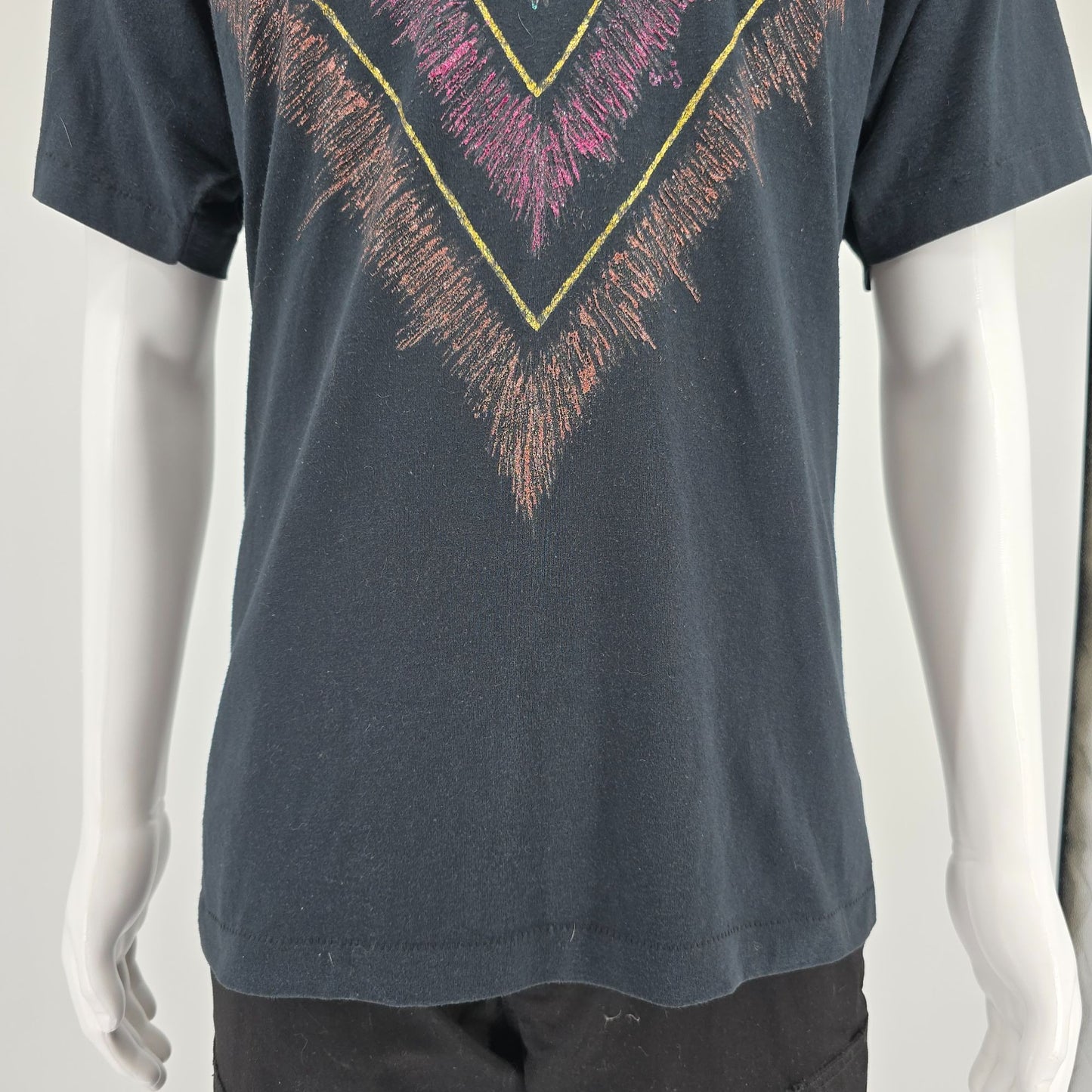 Vintage 1990s Screen Stars Rhinestone Glitter Paint Wearable Art T-Shirt (L)