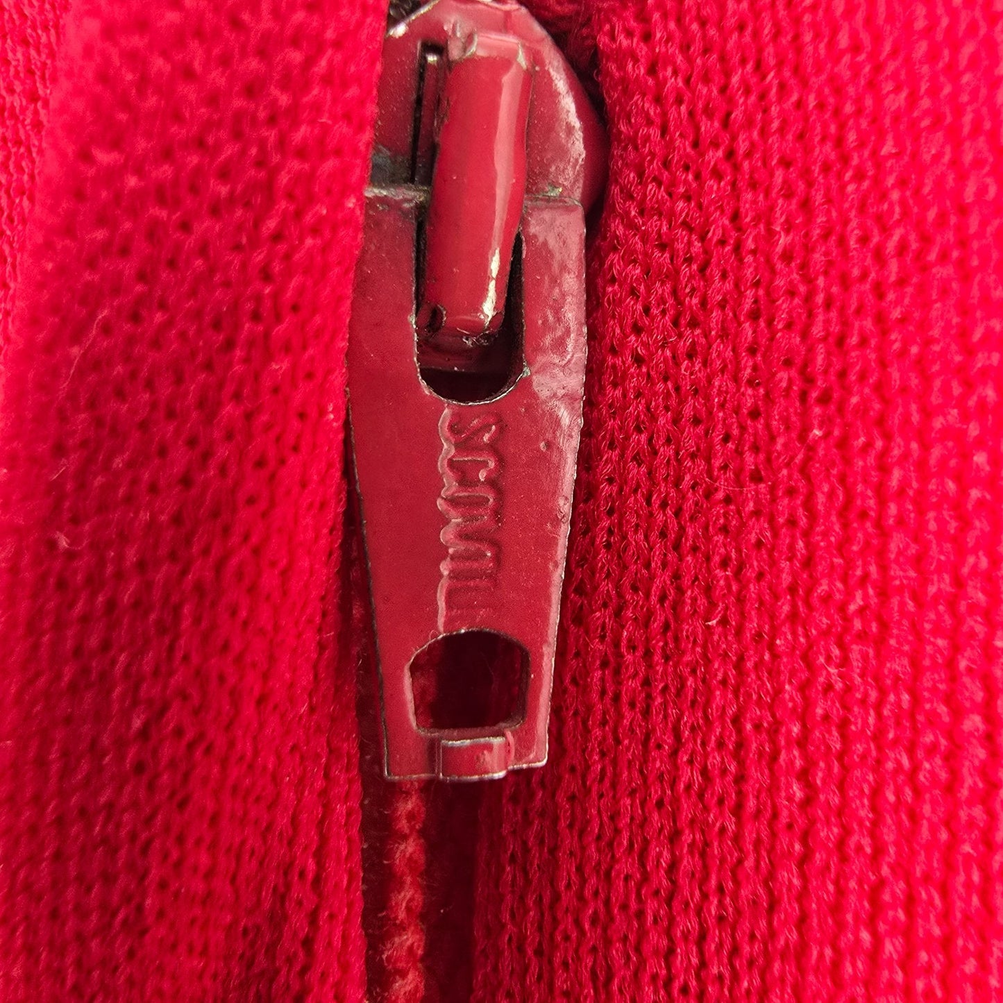 Vintage 1970s Julie Miller California Red Metallic Empire Waist Maxi Dress (M)