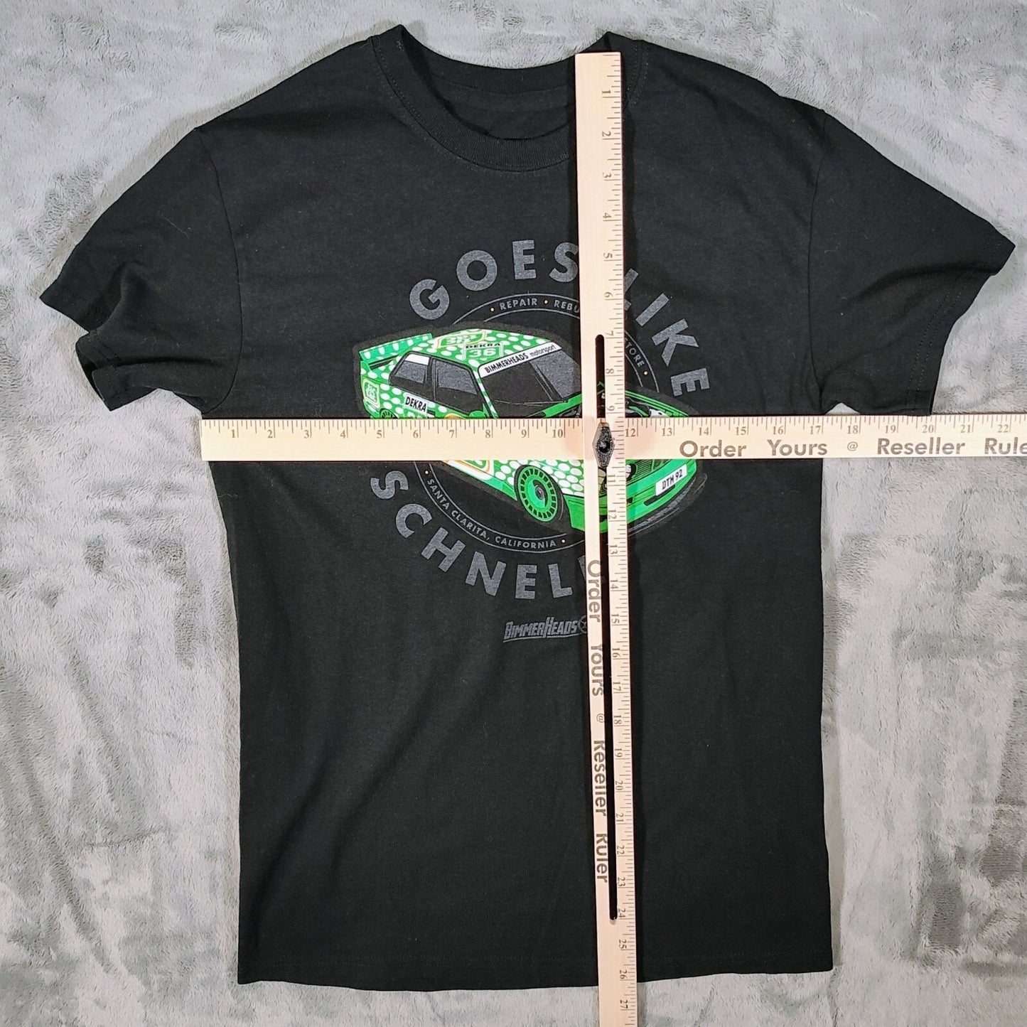 BimmerHeads "Goes Like Schnell" BMW M3 E30 Tic Tac Black Graphic T-Shirt (XS)