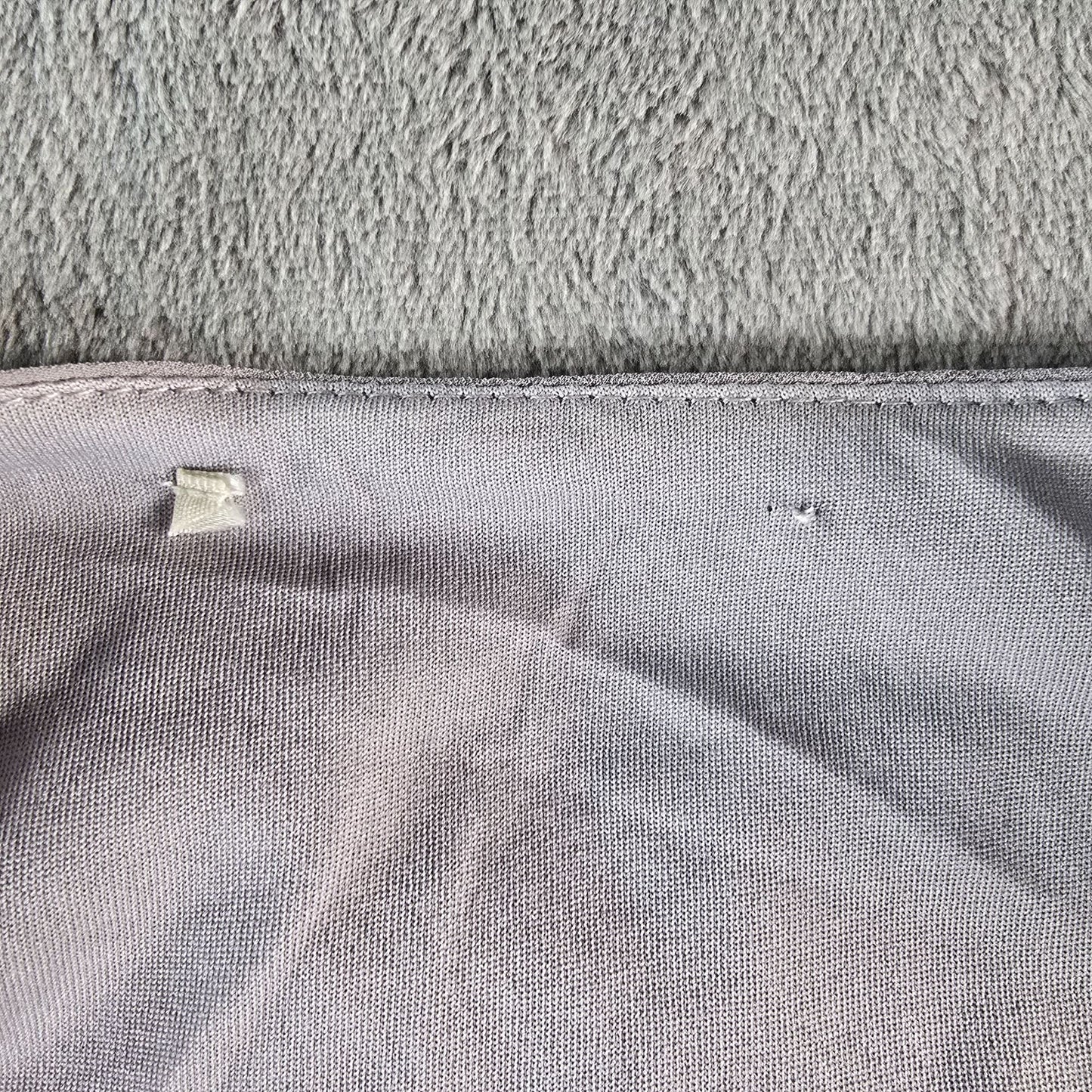 2010s Dusty Lavender Flutter Sleeve Full-Length Waist-Tie Maxi Wrap Dress (S/M)