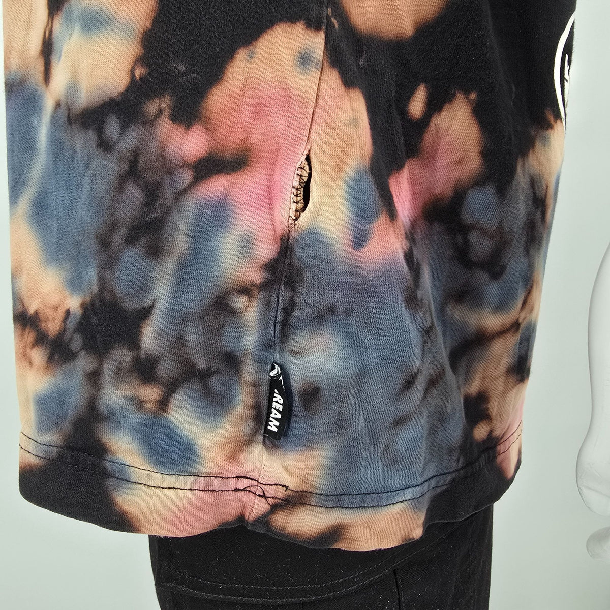Thrashed 2010s ICECREAM Drip Short Sleeve Knit Bleach Effect T-Shirt (XL)