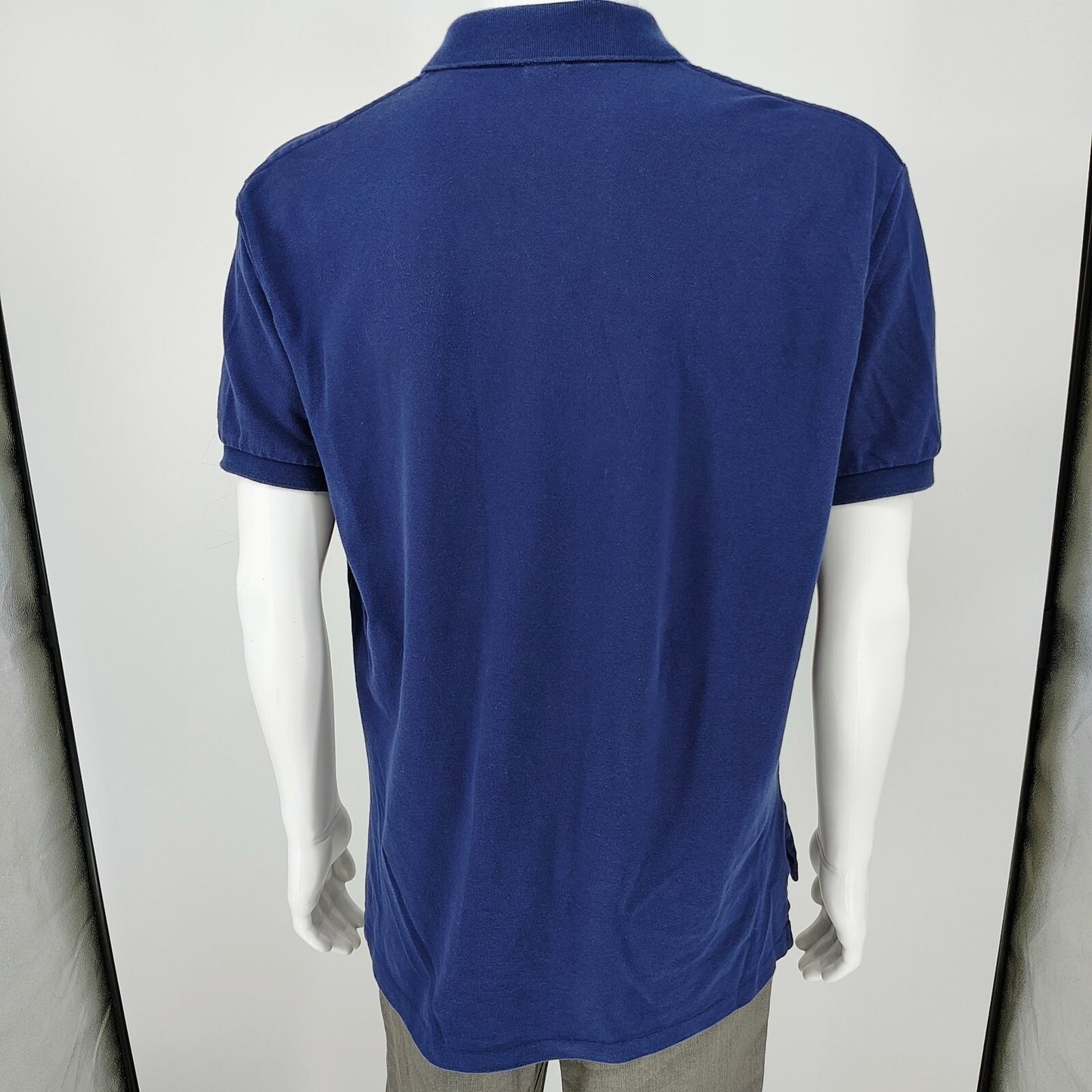 Polo Ralph Lauren 2000s Blue Polo with Red Pony Chest Logo (Large)