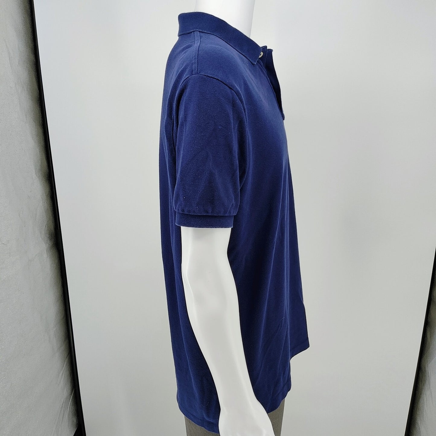 Polo Ralph Lauren 2000s Blue Polo with Red Pony Chest Logo (Large)
