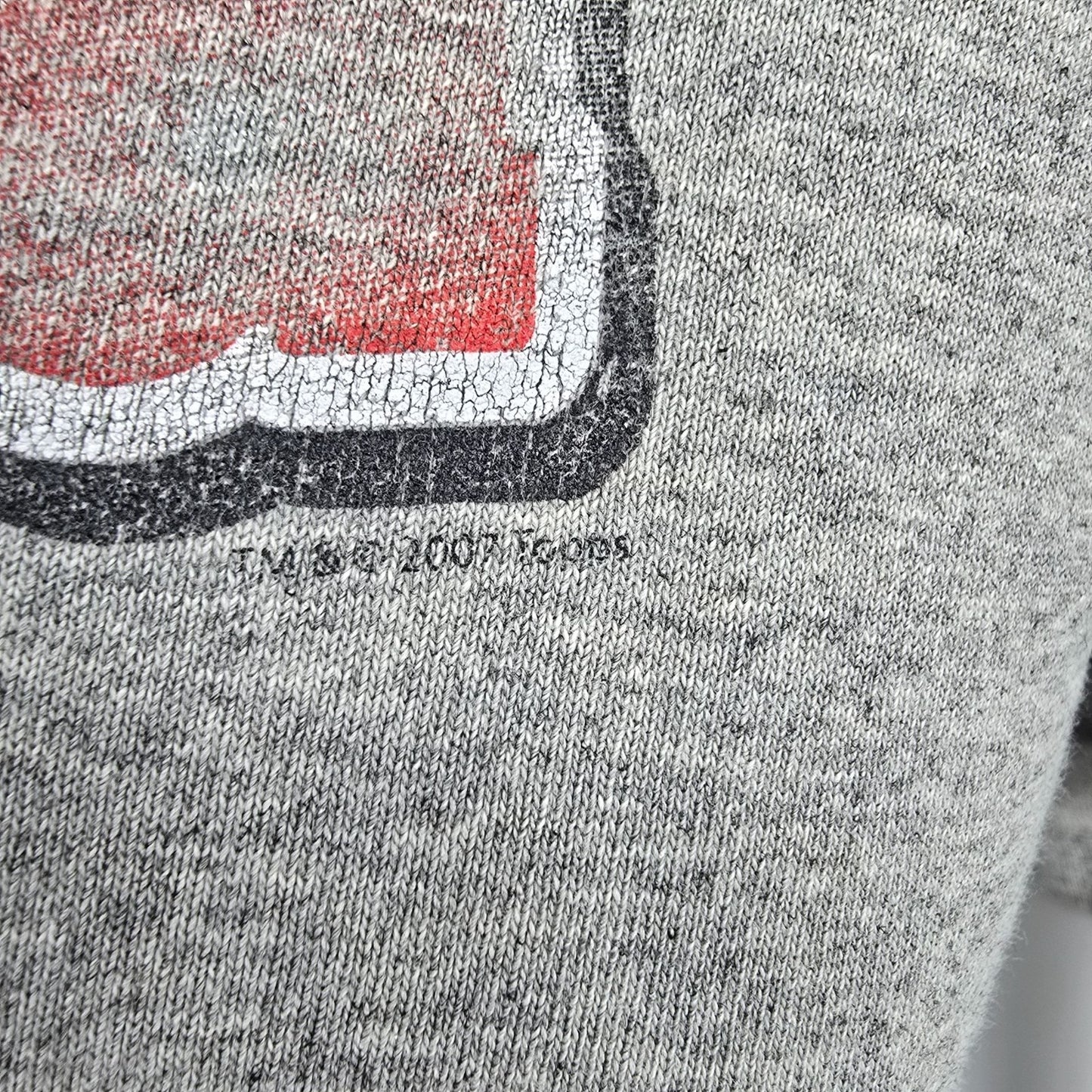 Distressed 2000s Steve & Barry's Bazooka Bubble Gum Logo Gray T-Shirt (S)