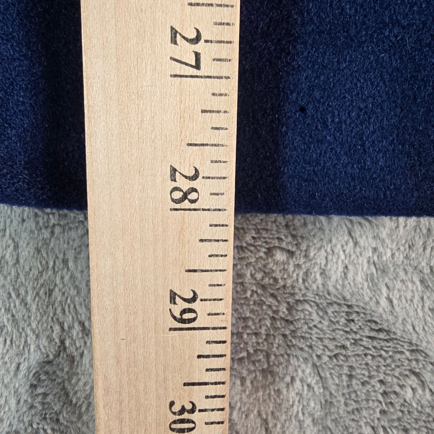 Damaged Vintage 1980s Aquascutum Women's Navy Blue Open Front Wool Jacket (L)